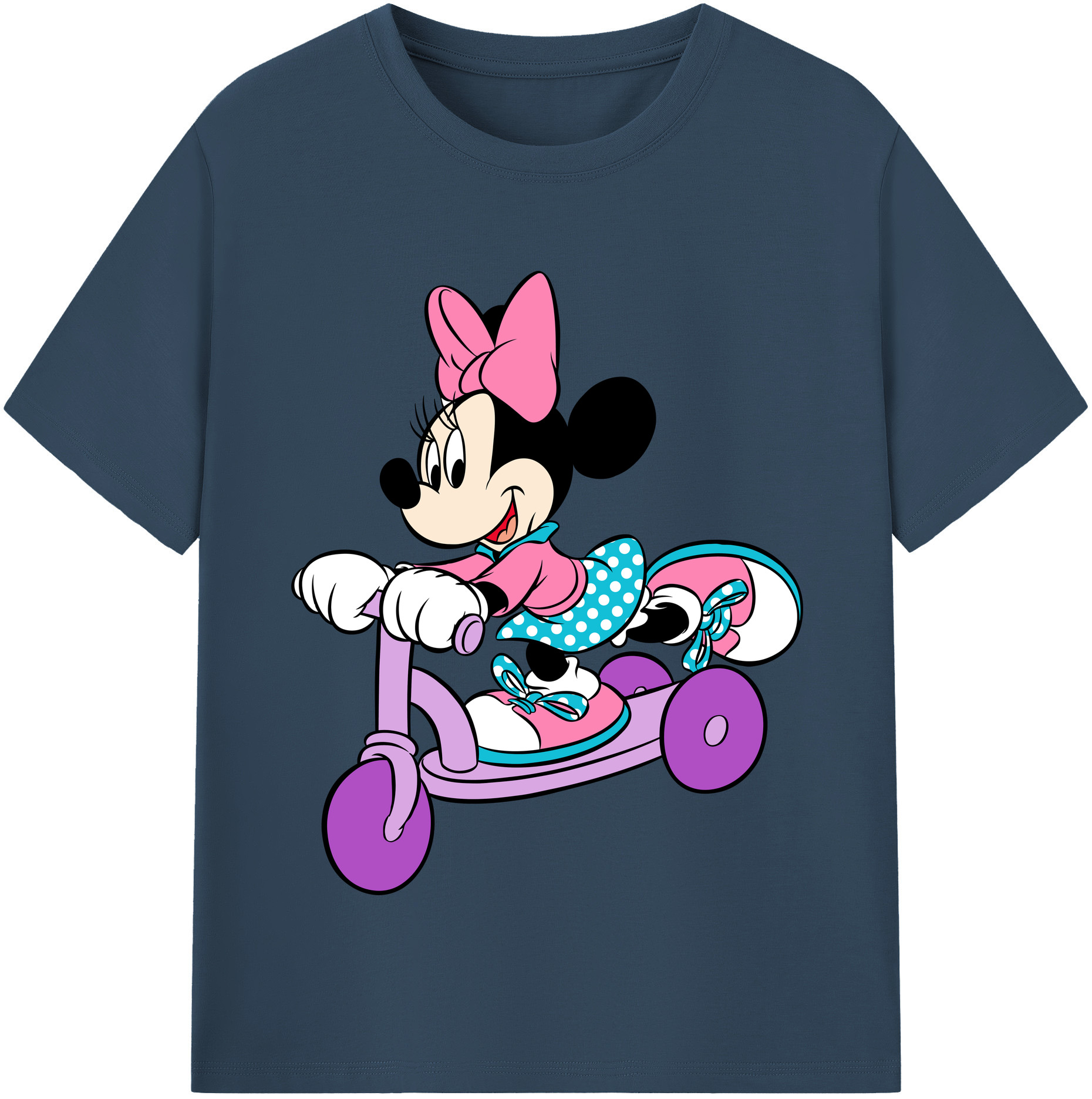 （画像用） ミッキーマウス Mickey Mouse レディースカジュアルプリントTシャツ（綿100％）
