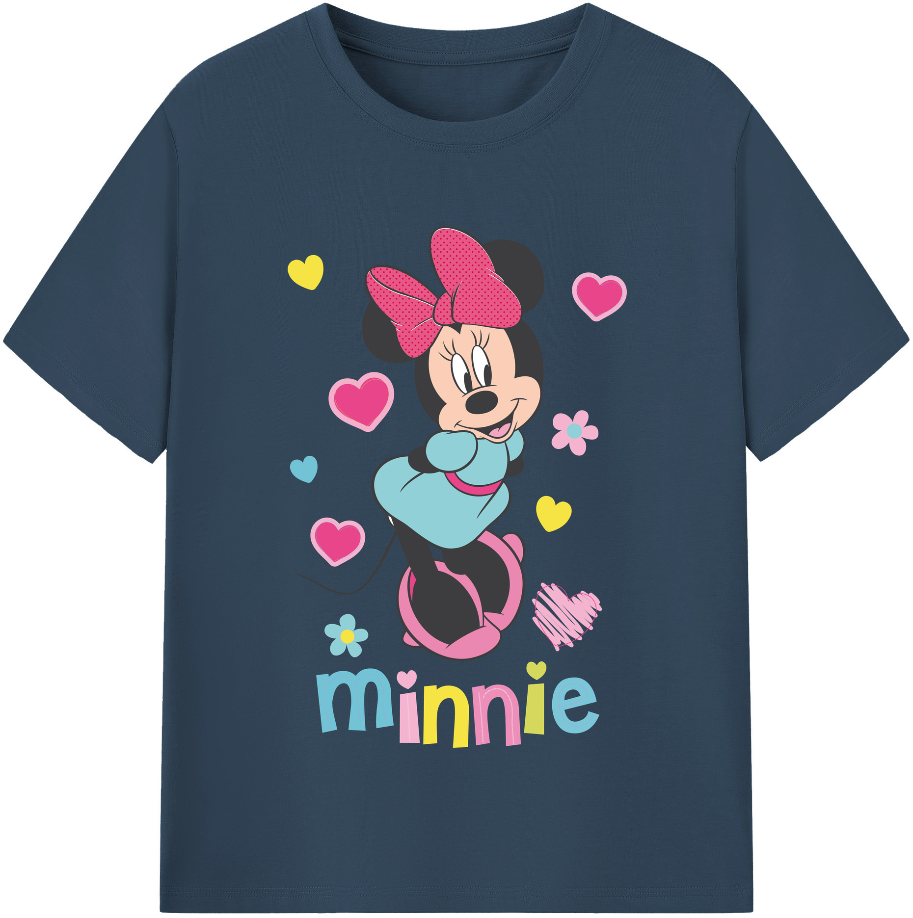 （画像用） ミッキーマウス Mickey Mouse レディースカジュアルプリントTシャツ（綿100％）