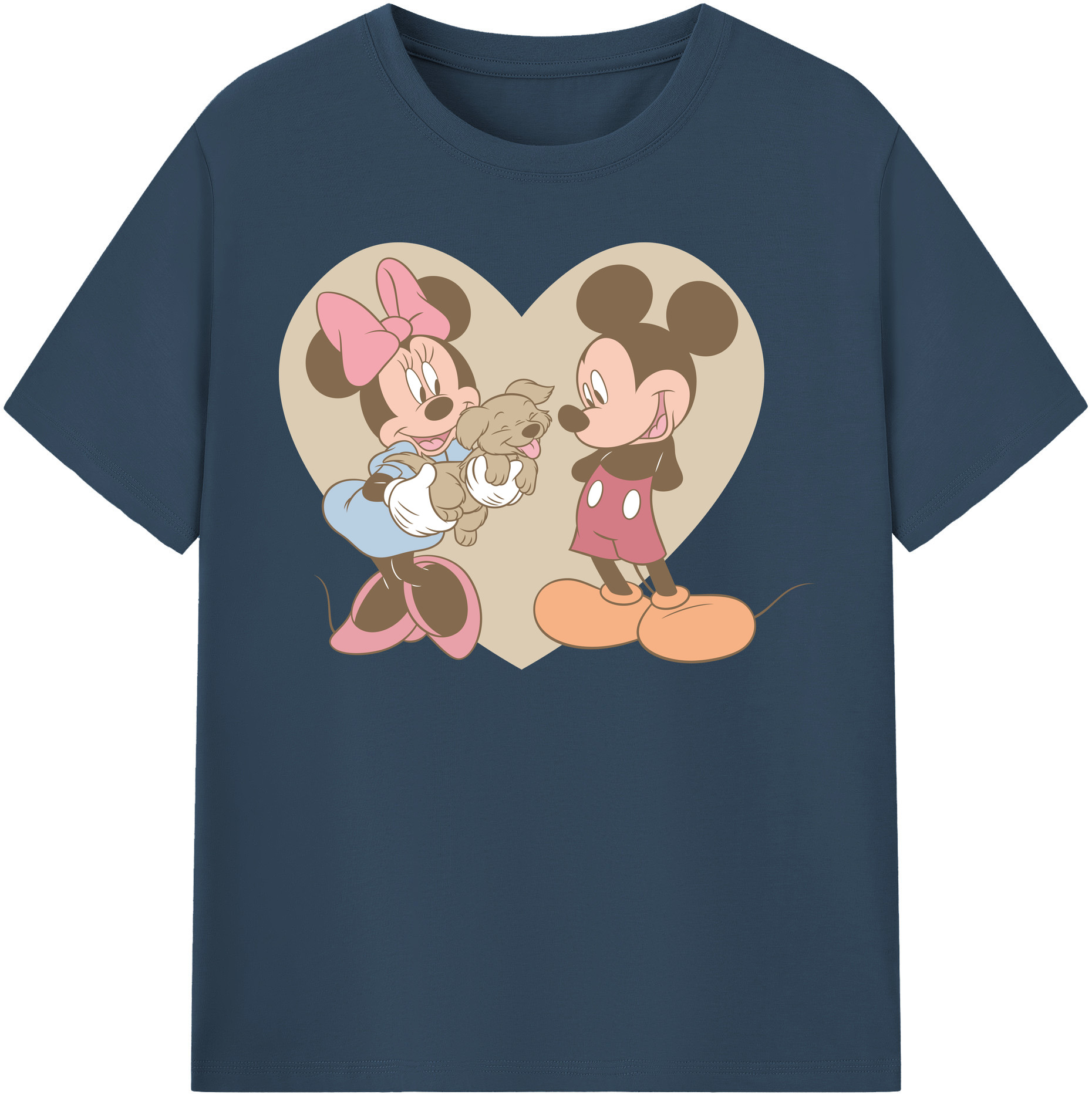（画像用） ミッキーマウス Mickey Mouse レディースカジュアルプリントTシャツ（綿100％）