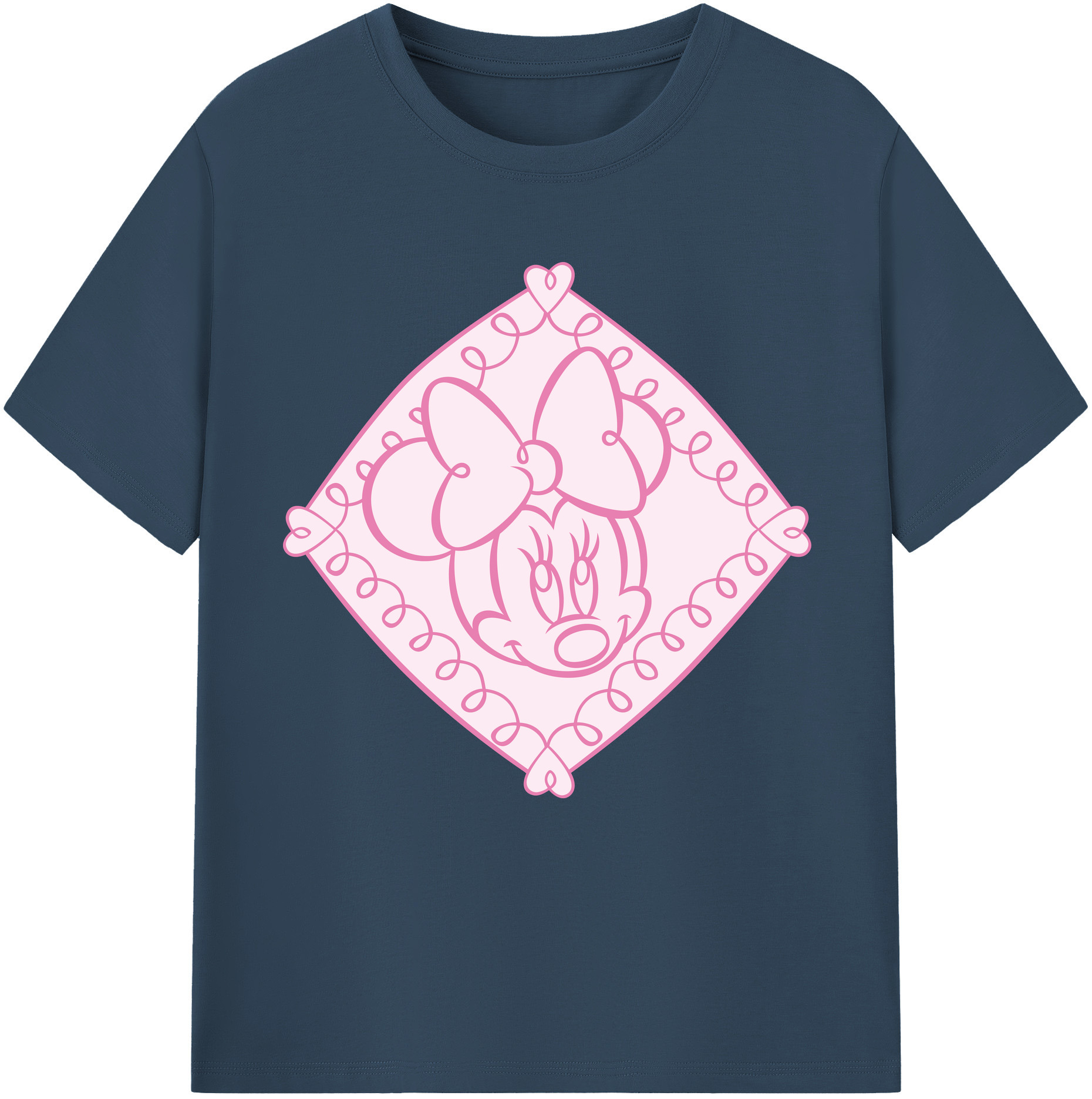 （画像用） ミッキーマウス Mickey Mouse レディースカジュアルプリントTシャツ（綿100％）