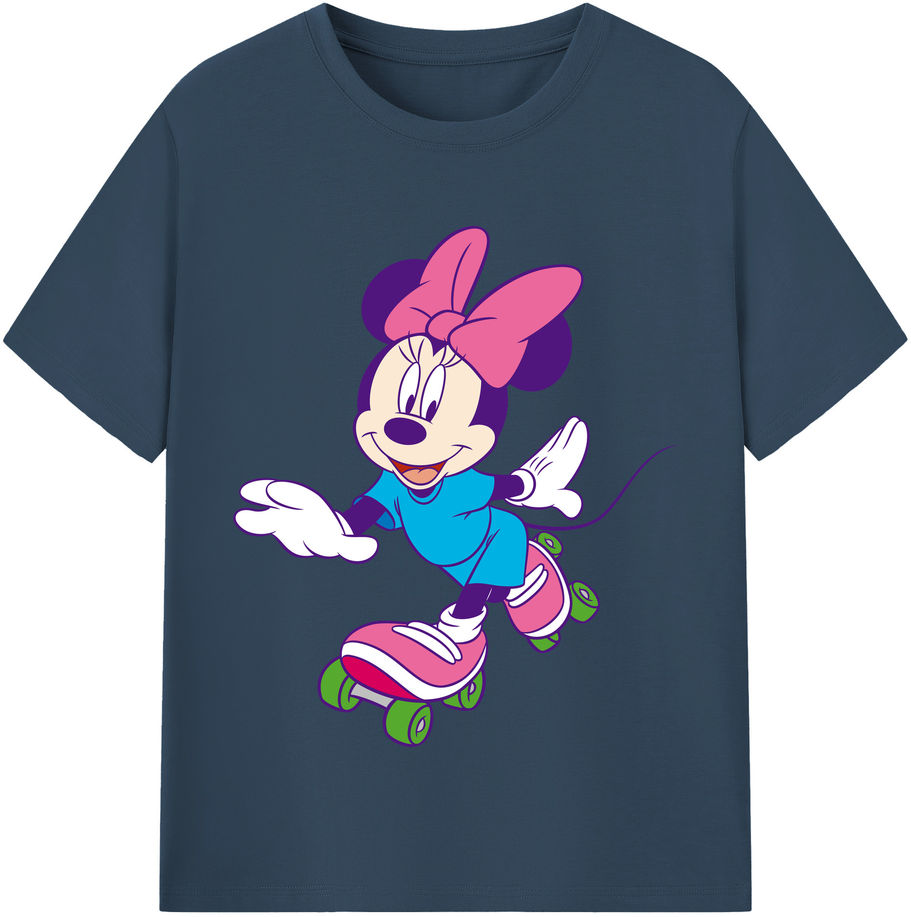 ミッキーマウス Mickey Mouse レディースカジュアルプリントTシャツ（綿100％）