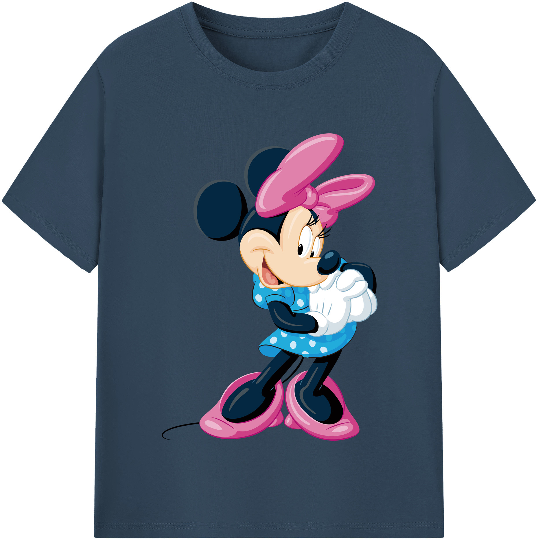 （画像用） ミッキーマウス Mickey Mouse レディースカジュアルプリントTシャツ（綿100％）