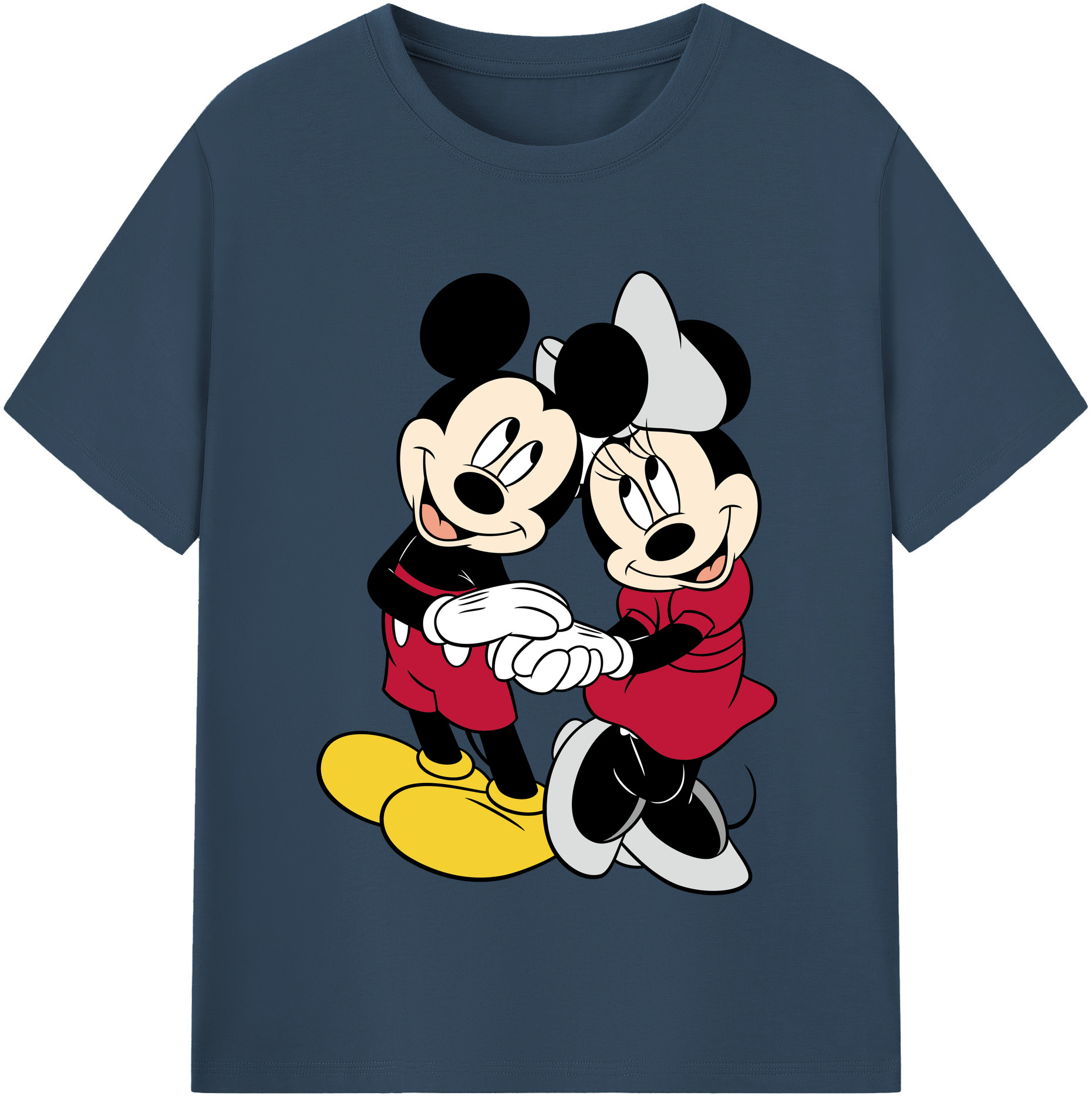（画像用） ミッキーマウス Mickey Mouse レディースカジュアルプリントTシャツ（綿100％）