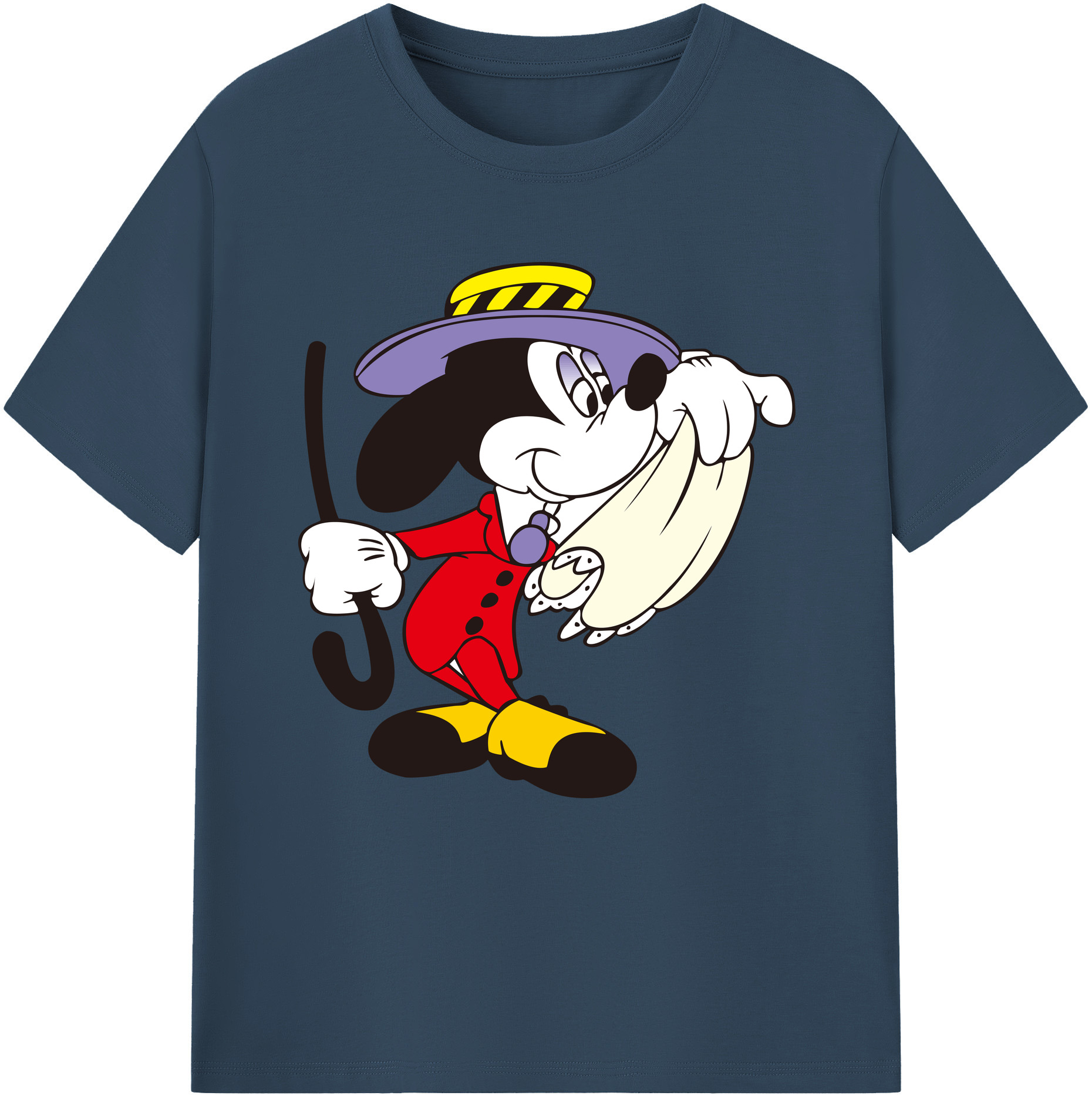 （画像用） ミッキーマウス Mickey Mouse レディースカジュアルプリントTシャツ（綿100％）