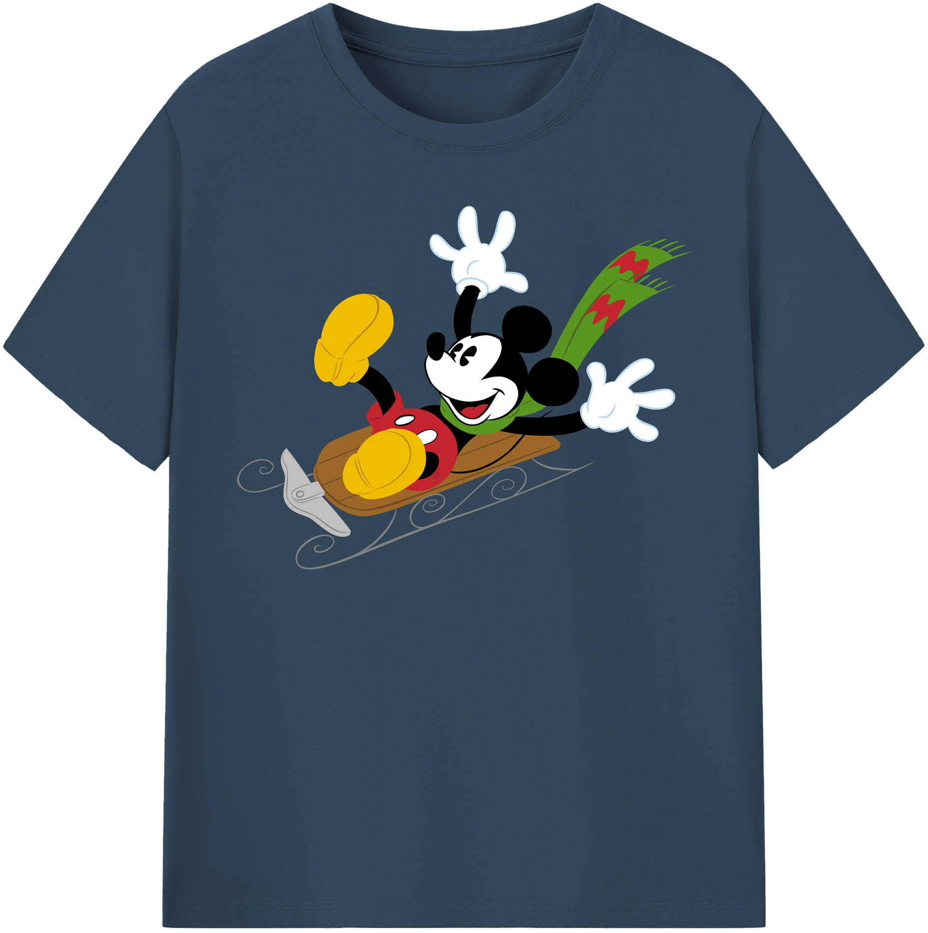 （画像用） ミッキーマウス Mickey Mouse レディースカジュアルプリントTシャツ（綿100％）
