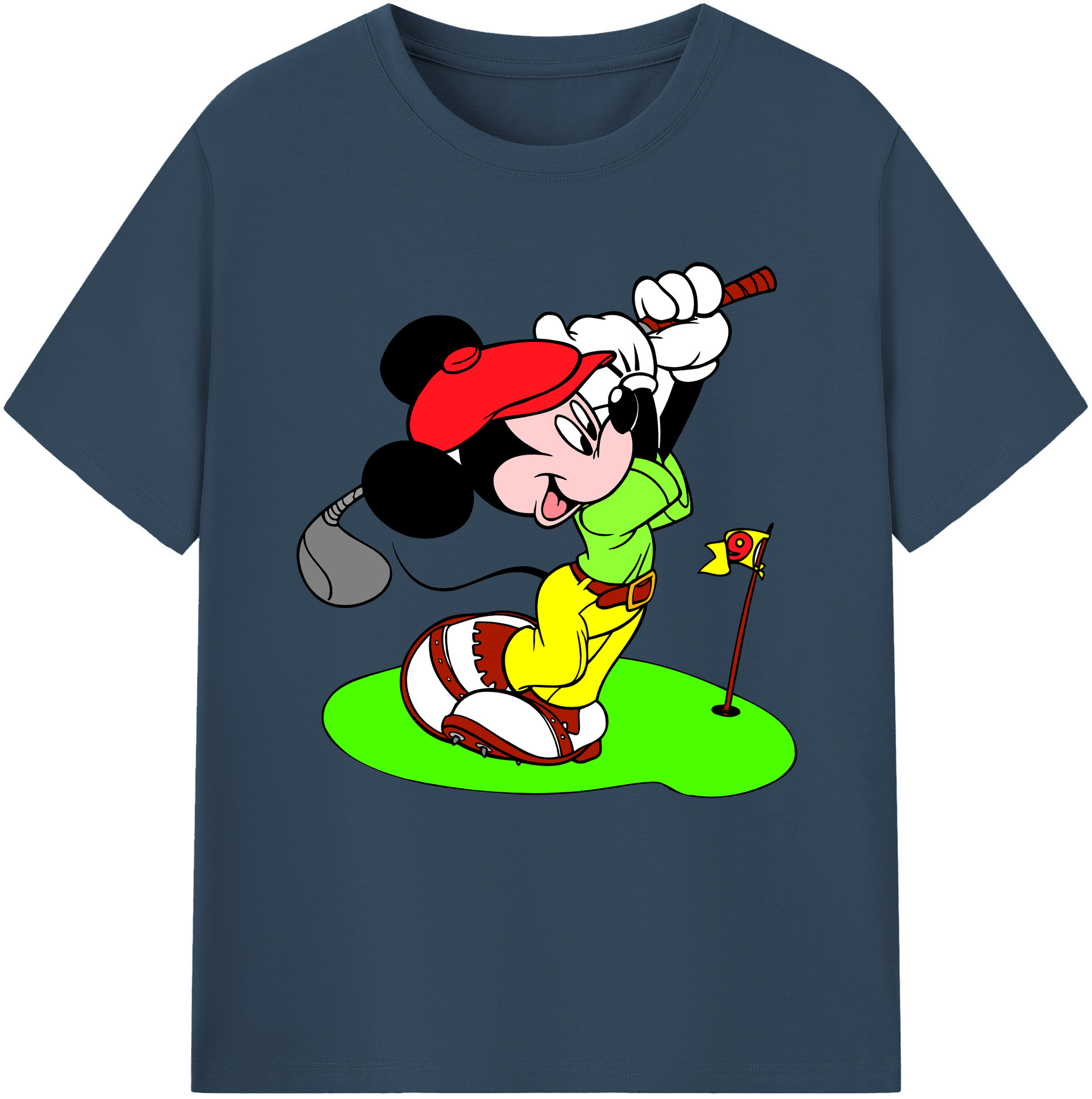 （画像用） ミッキーマウス Mickey Mouse レディースカジュアルプリントTシャツ（綿100％）