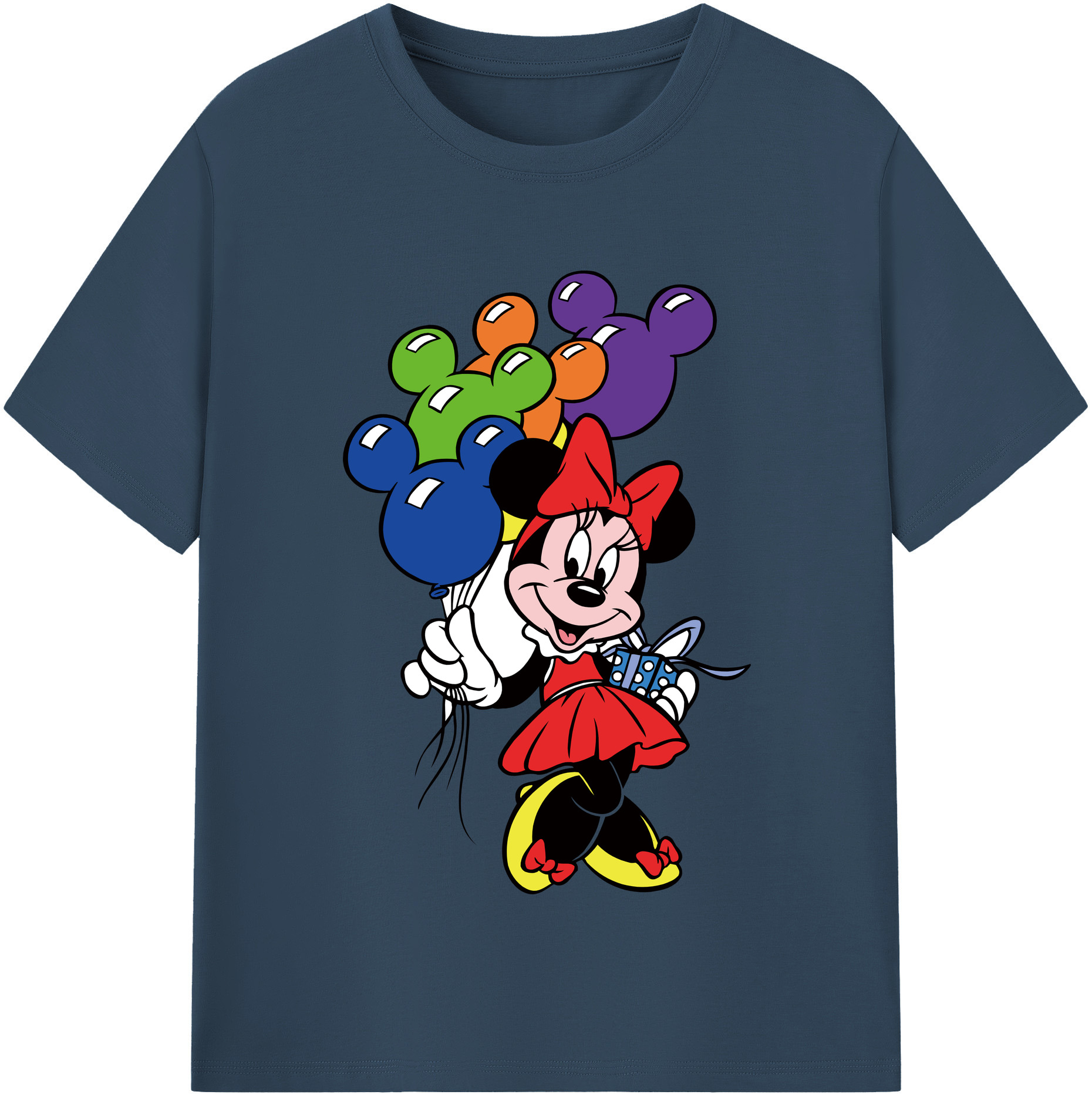 （画像用） ミッキーマウス Mickey Mouse レディースカジュアルプリントTシャツ（綿100％）