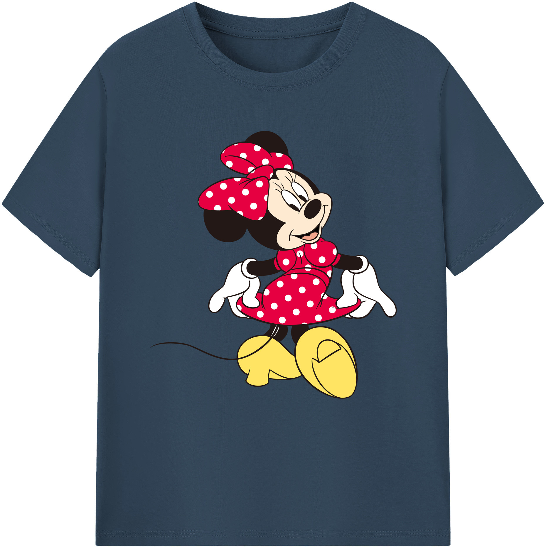 （画像用） ミッキーマウス Mickey Mouse レディースカジュアルプリントTシャツ（綿100％）