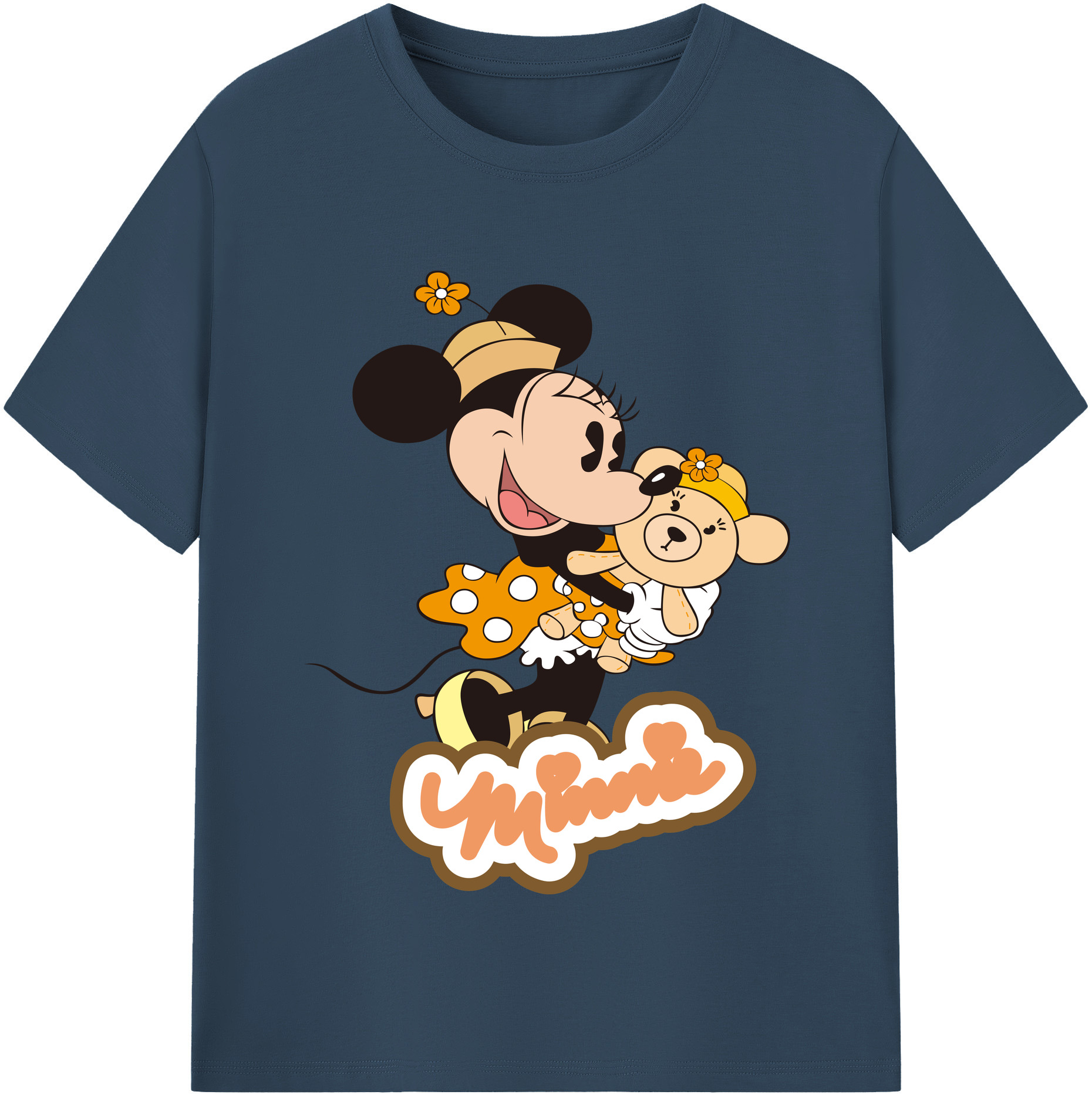 （画像用） ミッキーマウス Mickey Mouse レディースカジュアルプリントTシャツ（綿100％）