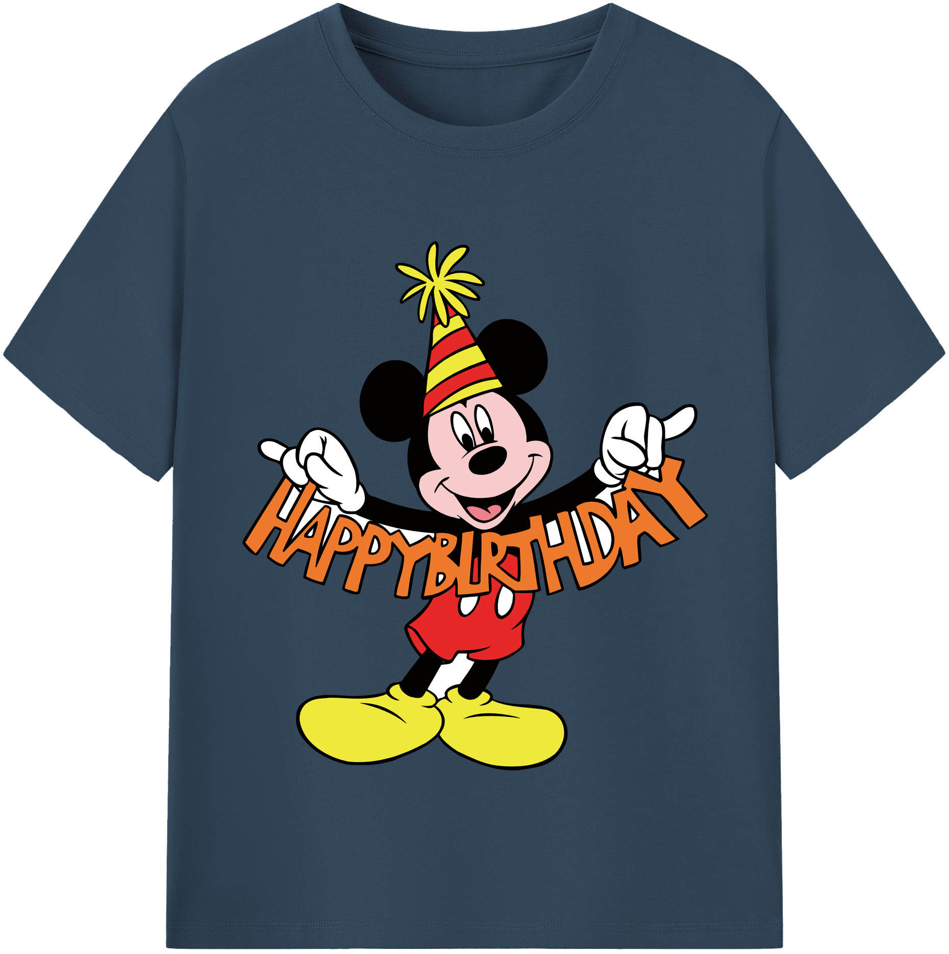 （画像用） ミッキーマウス Mickey Mouse レディースカジュアルプリントTシャツ（綿100％）
