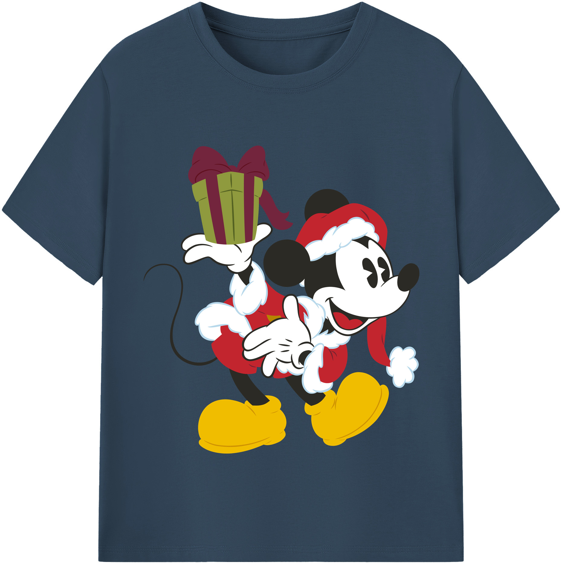 （画像用） ミッキーマウス Mickey Mouse レディースカジュアルプリントTシャツ（綿100％）