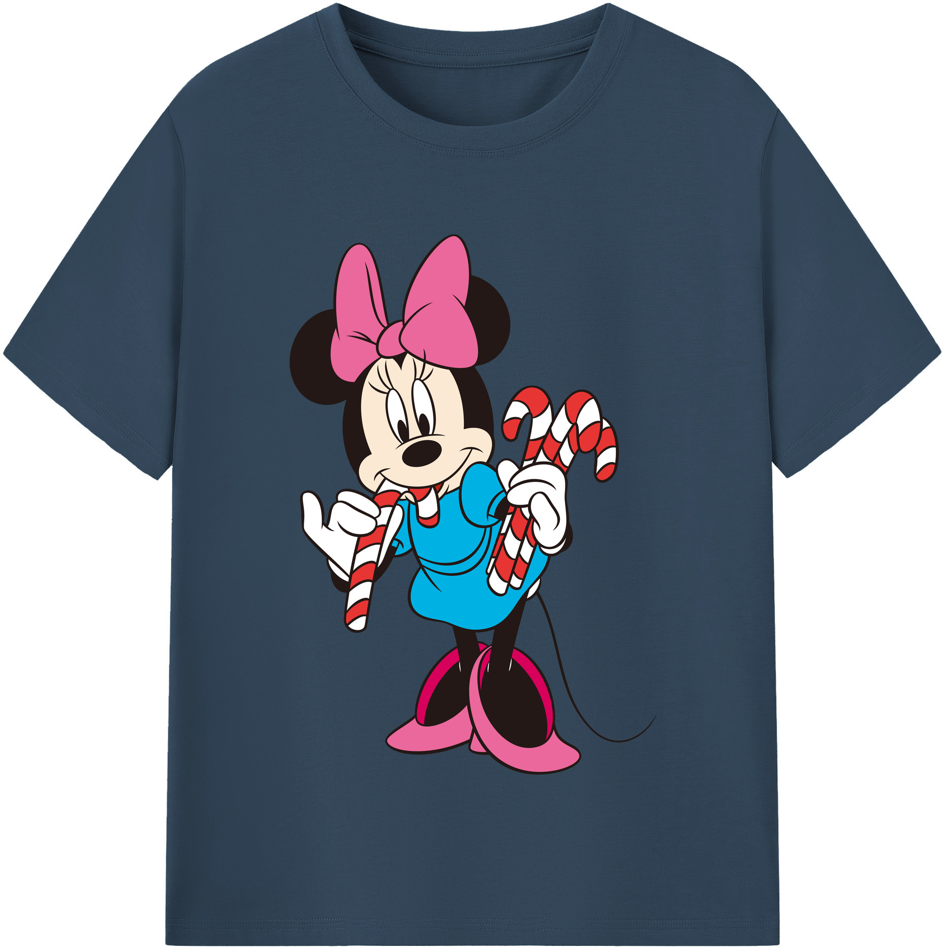 （画像用） ミッキーマウス Mickey Mouse レディースカジュアルプリントTシャツ（綿100％）