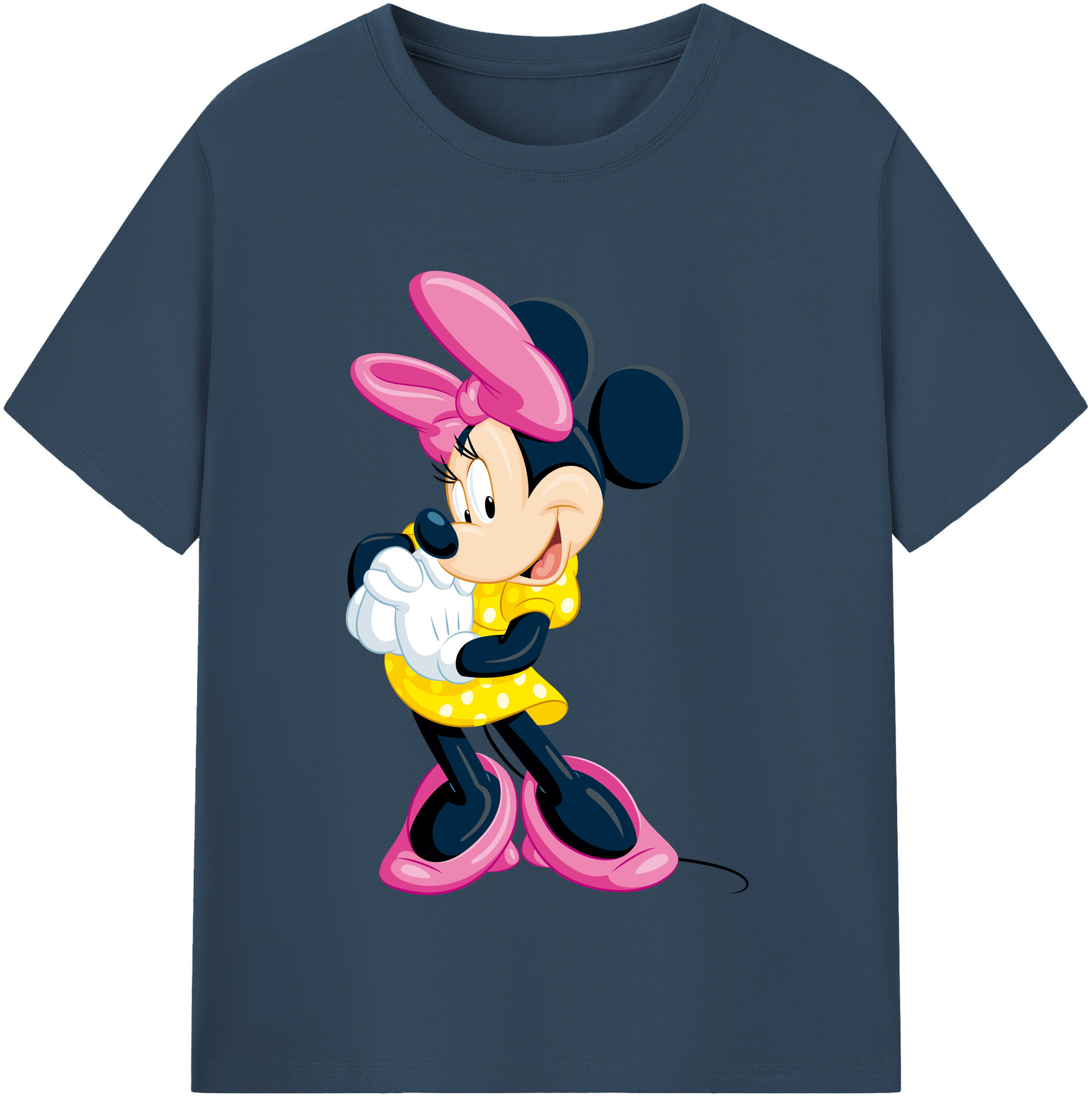 （画像用） ミッキーマウス Mickey Mouse レディースカジュアルプリントTシャツ（綿100％）