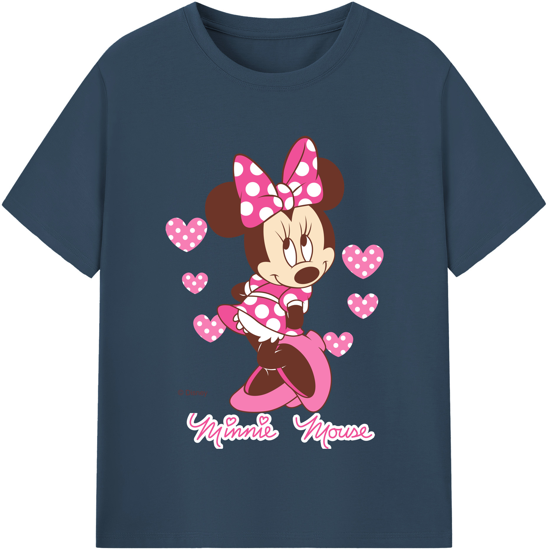 （画像用） ミッキーマウス Mickey Mouse レディースカジュアルプリントTシャツ（綿100％）