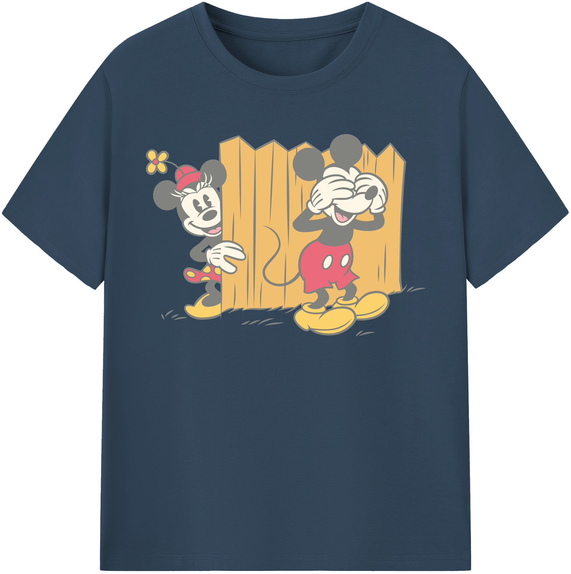 （画像用） ミッキーマウス Mickey Mouse レディースカジュアルプリントTシャツ（綿100％）