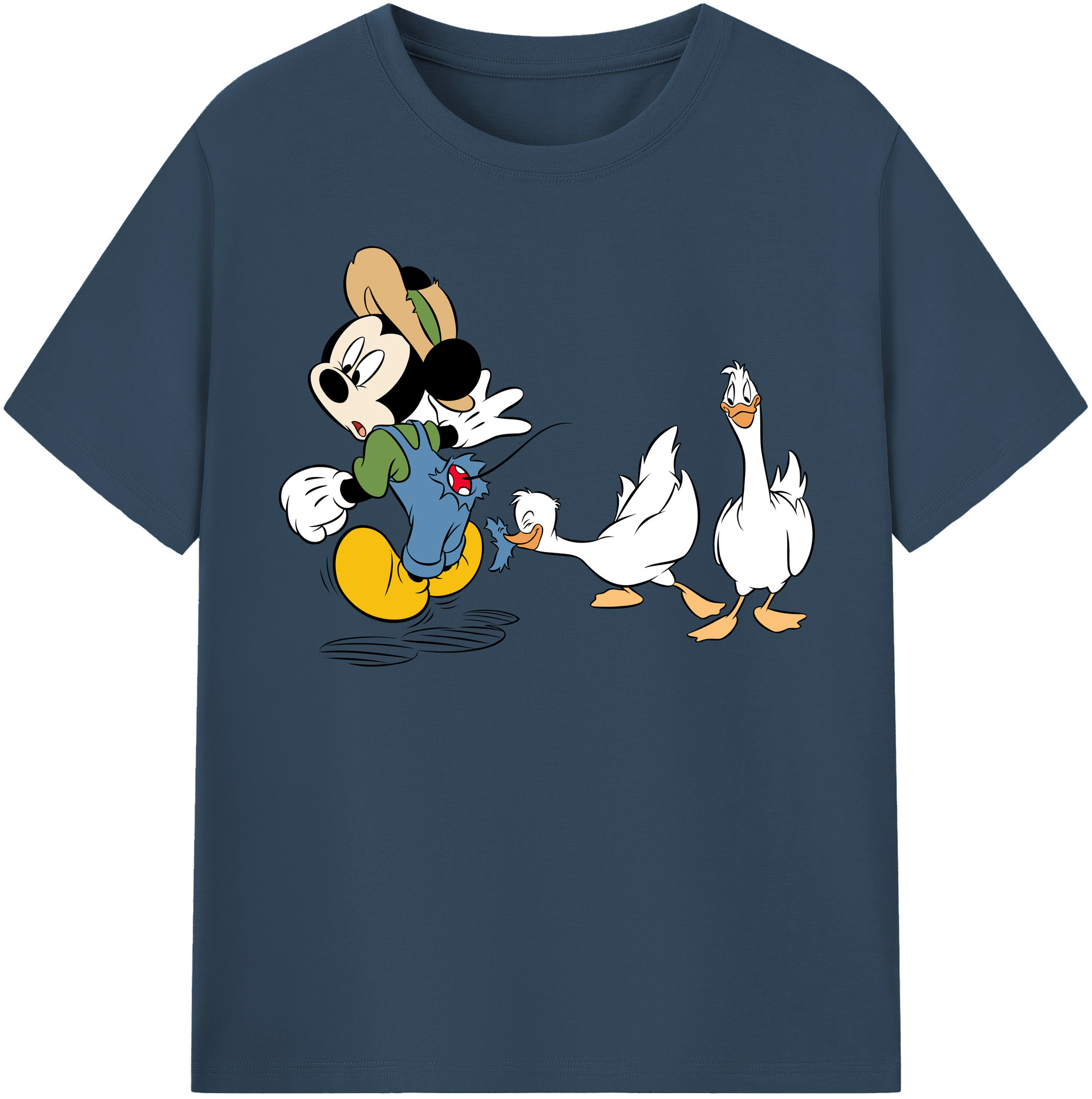 （画像用） ミッキーマウス Mickey Mouse レディースカジュアルプリントTシャツ（綿100％）