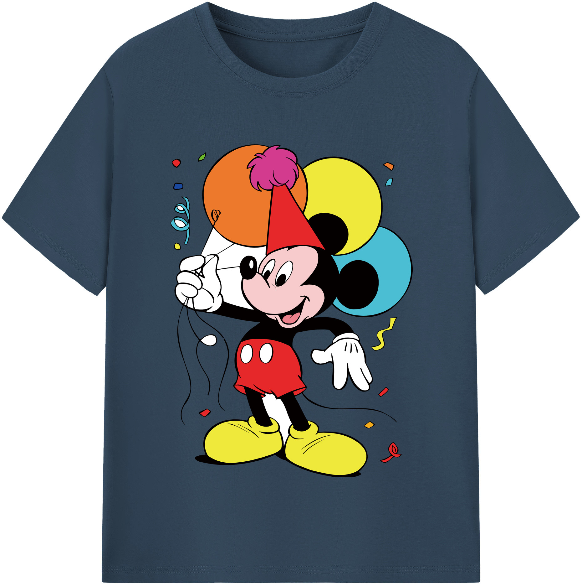 （画像用） ミッキーマウス Mickey Mouse レディースカジュアルプリントTシャツ（綿100％）