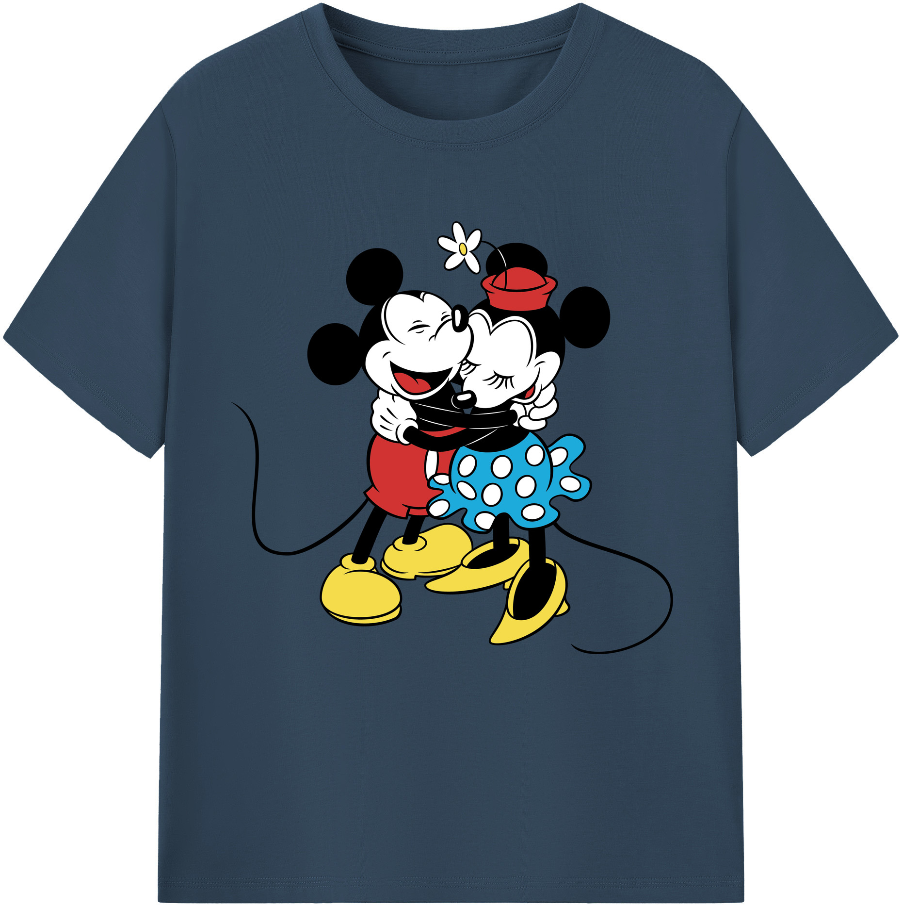 （画像用） ミッキーマウス Mickey Mouse レディースカジュアルプリントTシャツ（綿100％）
