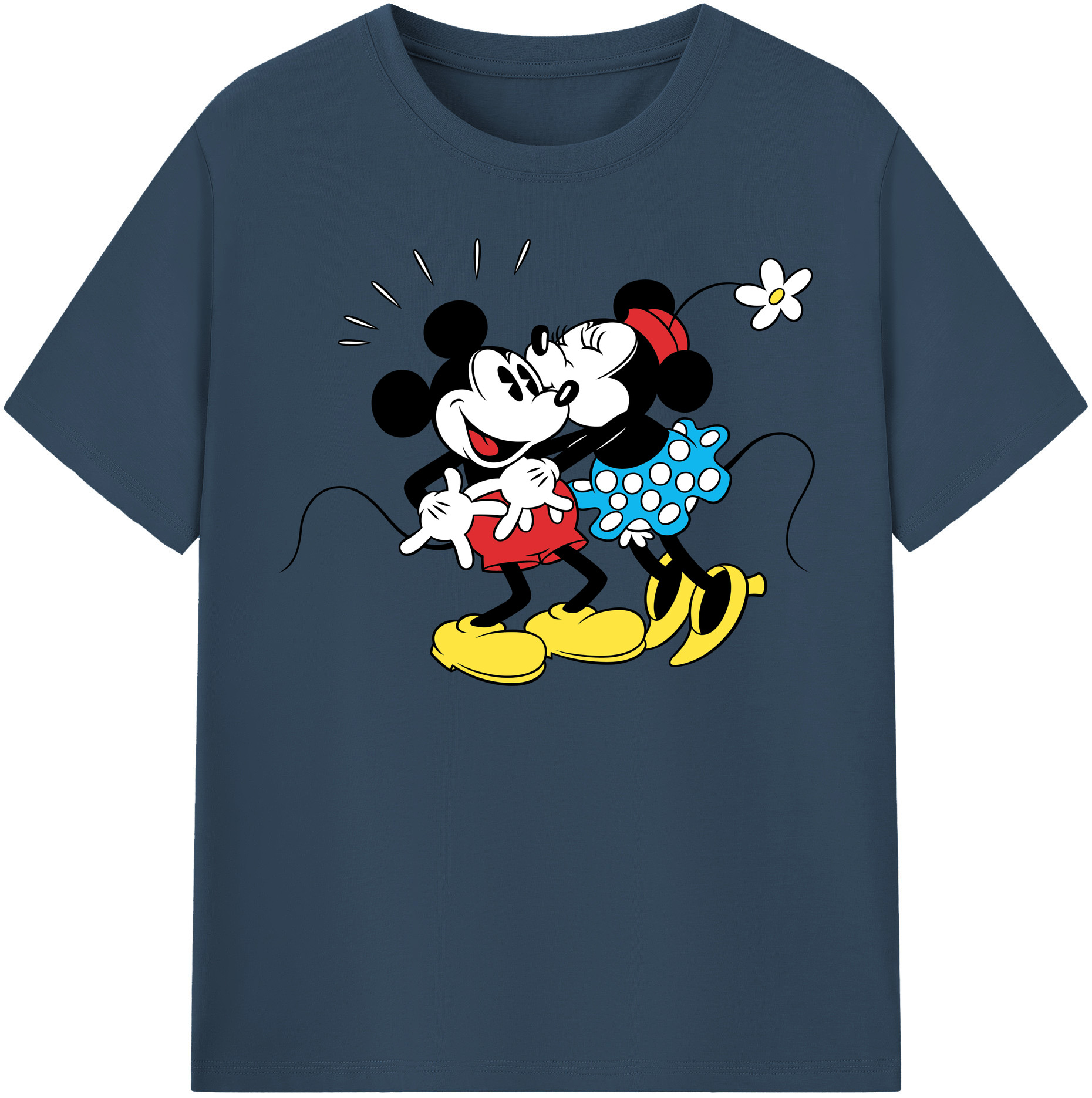 （画像用） ミッキーマウス Mickey Mouse レディースカジュアルプリントTシャツ（綿100％）