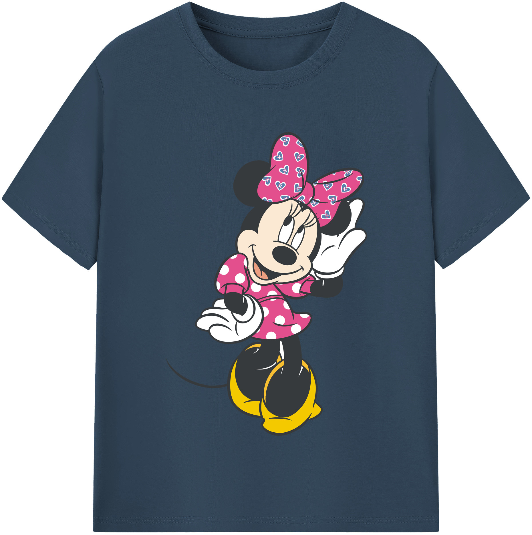 （画像用） ミッキーマウス Mickey Mouse レディースカジュアルプリントTシャツ（綿100％）