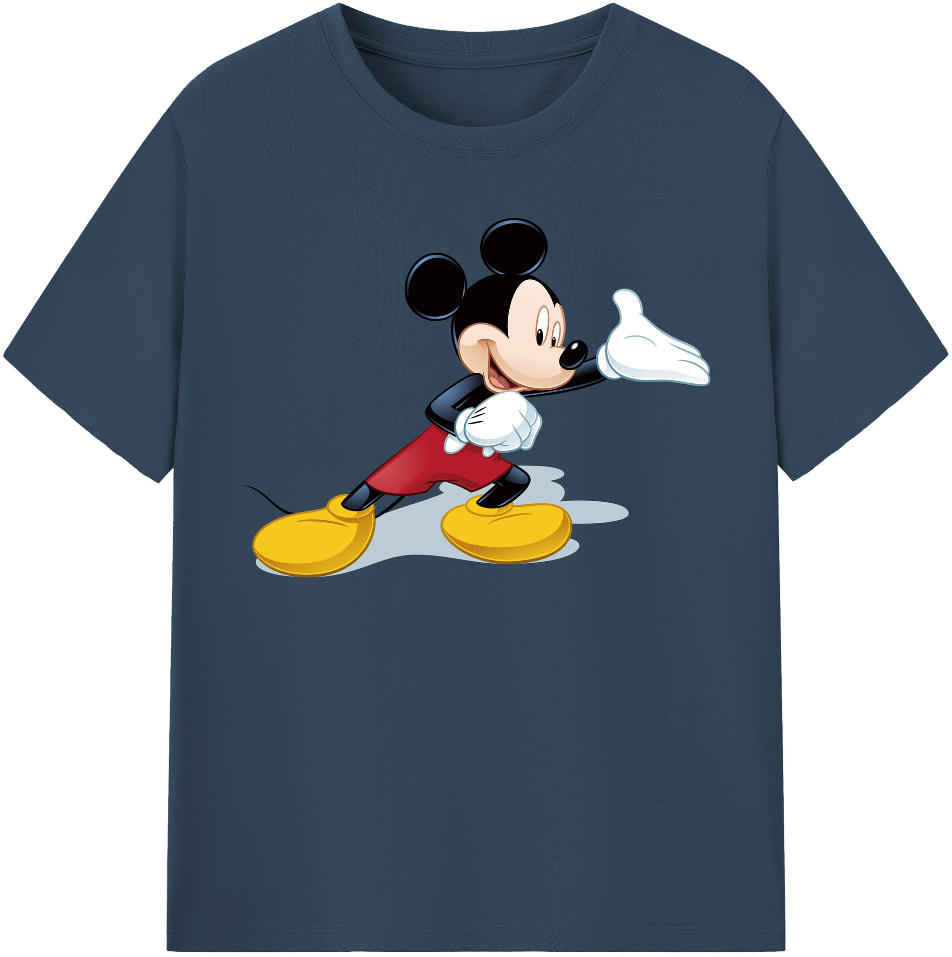 （画像用） ミッキーマウス Mickey Mouse レディースカジュアルプリントTシャツ（綿100％）