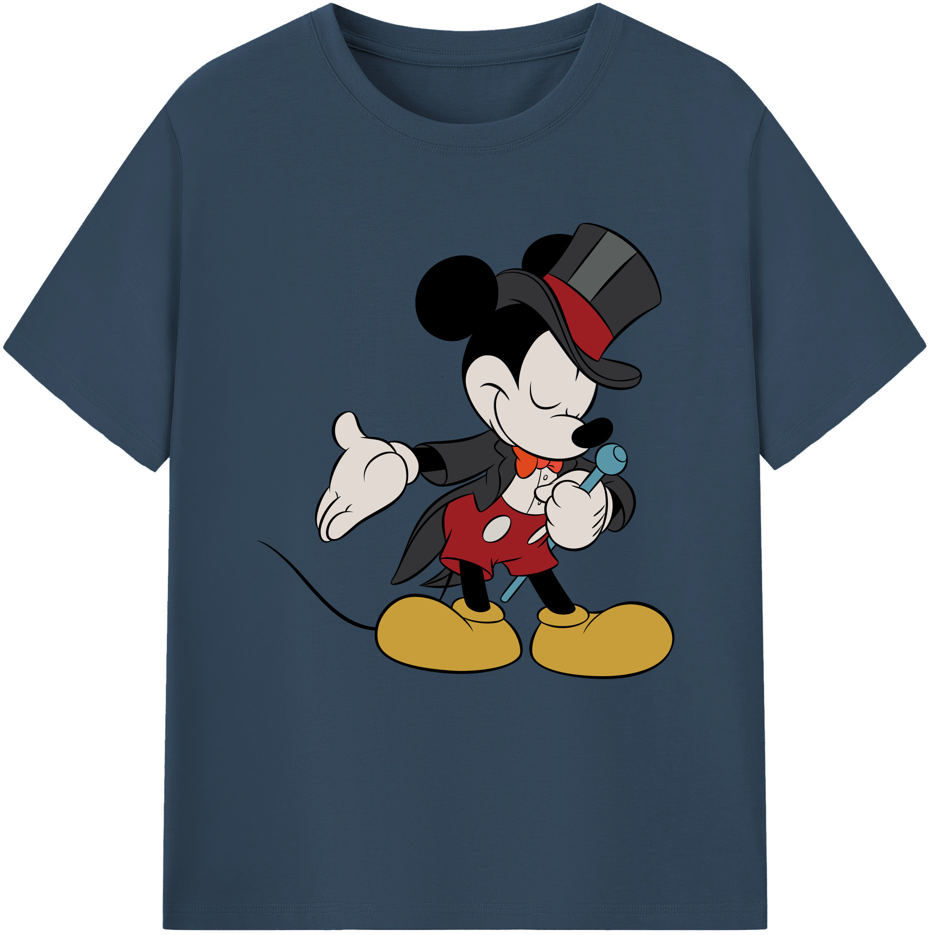 （画像用） ミッキーマウス Mickey Mouse レディースカジュアルプリントTシャツ（綿100％）