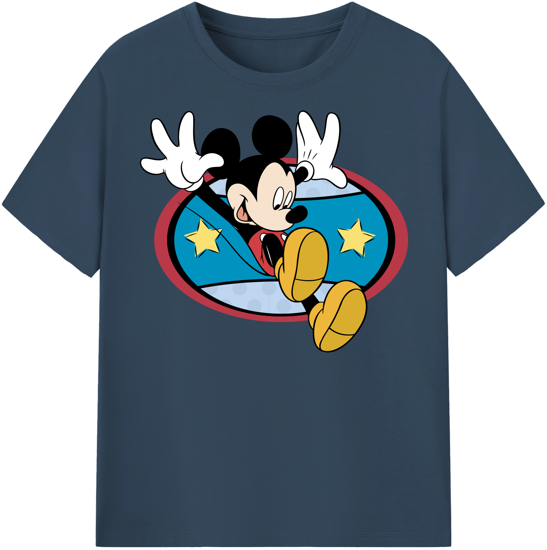 （画像用） ミッキーマウス Mickey Mouse レディースカジュアルプリントTシャツ（綿100％）