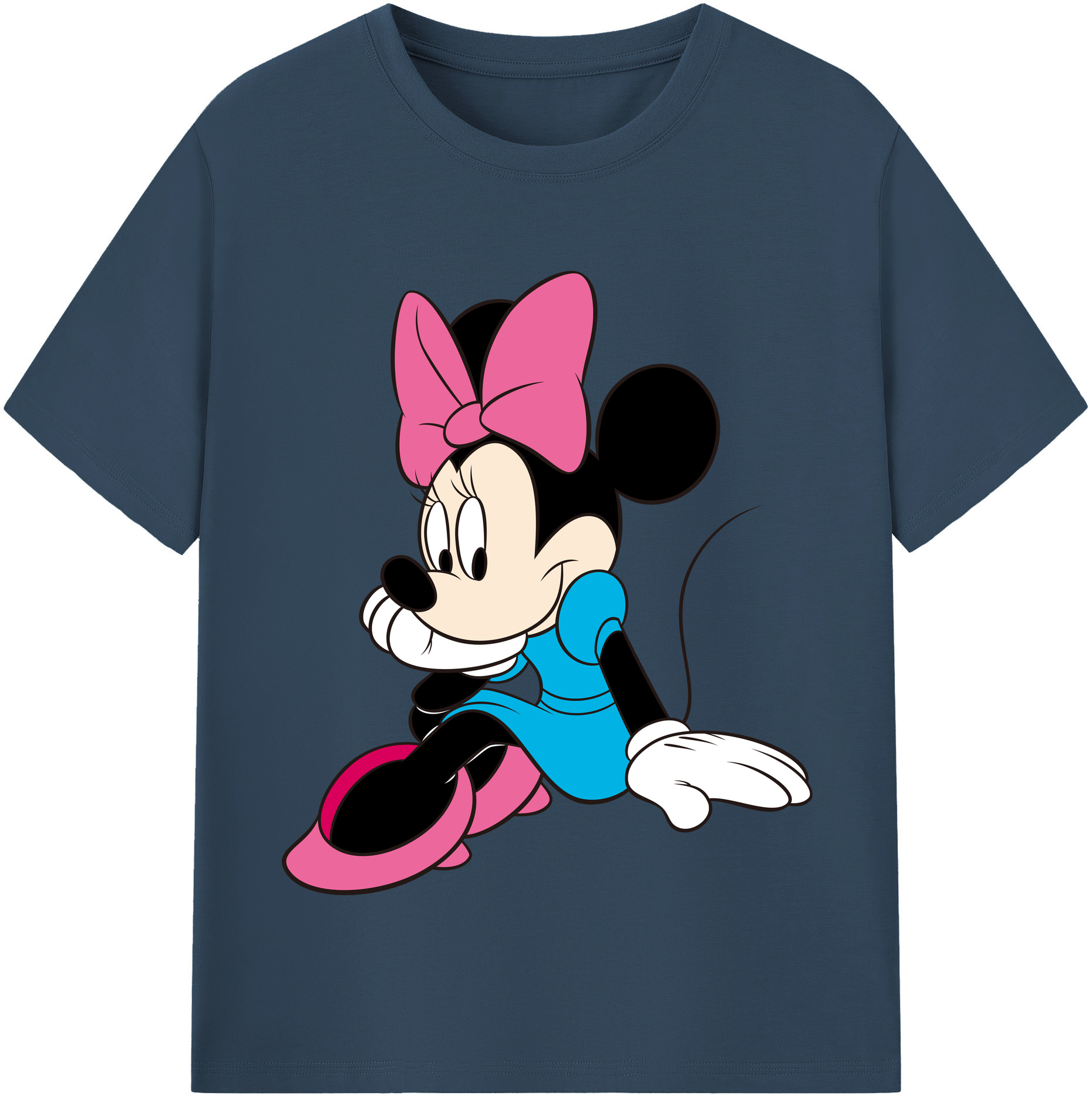 （画像用） ミッキーマウス Mickey Mouse レディースカジュアルプリントTシャツ（綿100％）