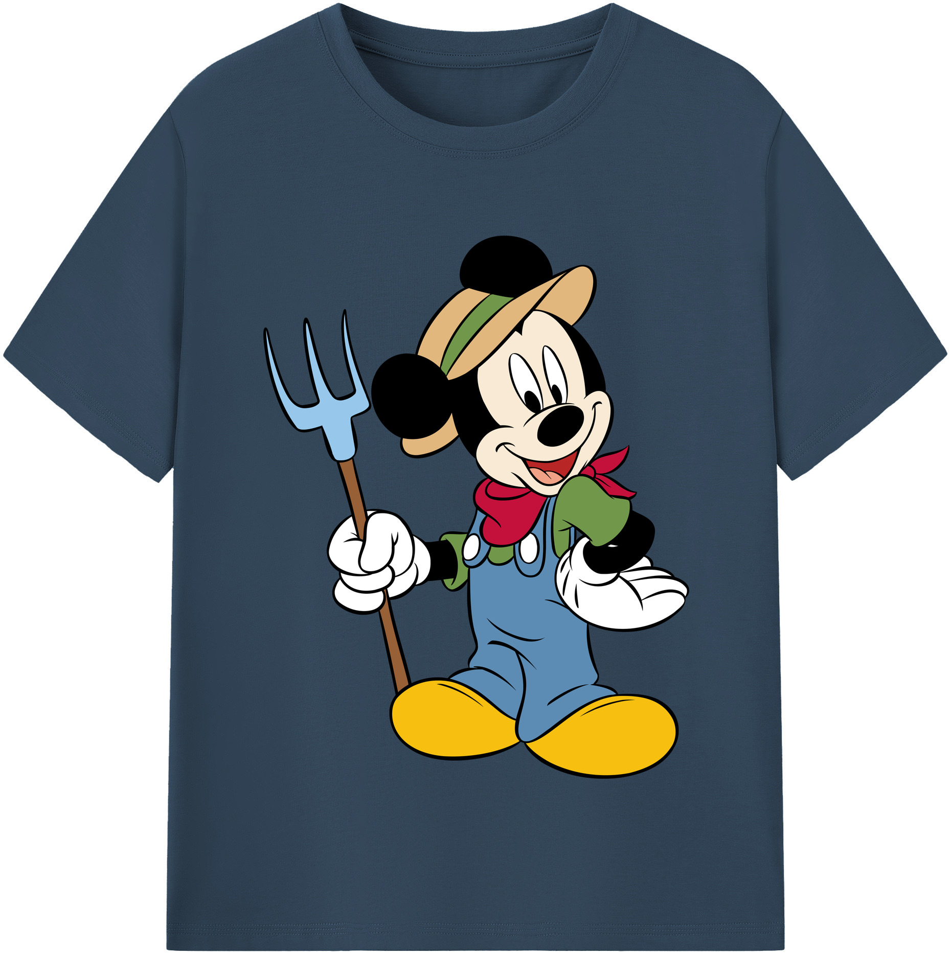 （画像用） ミッキーマウス Mickey Mouse レディースカジュアルプリントTシャツ（綿100％）