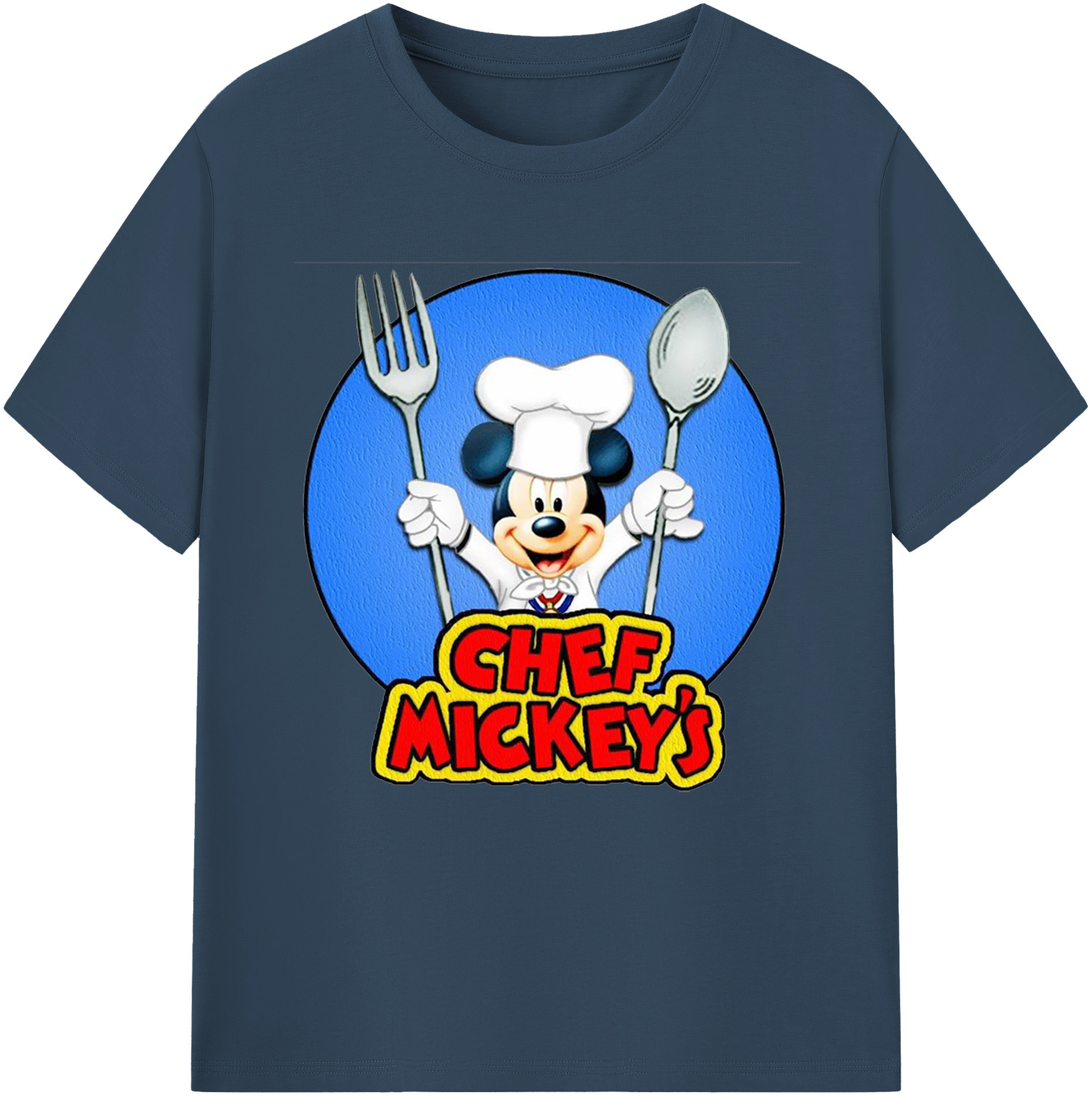 （画像用） ミッキーマウス Mickey Mouse レディースカジュアルプリントTシャツ（綿100％）