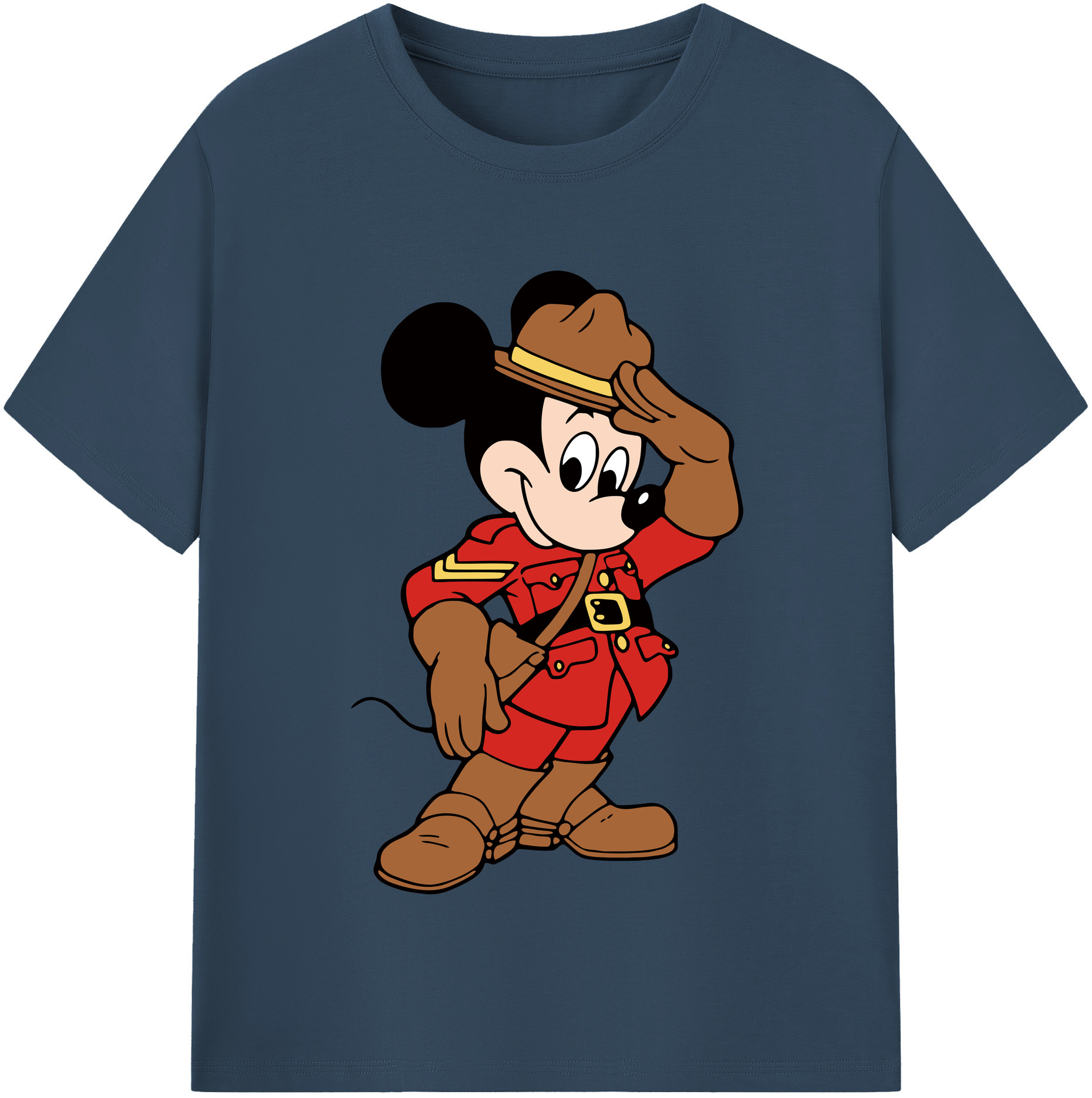 （画像用） ミッキーマウス Mickey Mouse レディースカジュアルプリントTシャツ（綿100％）