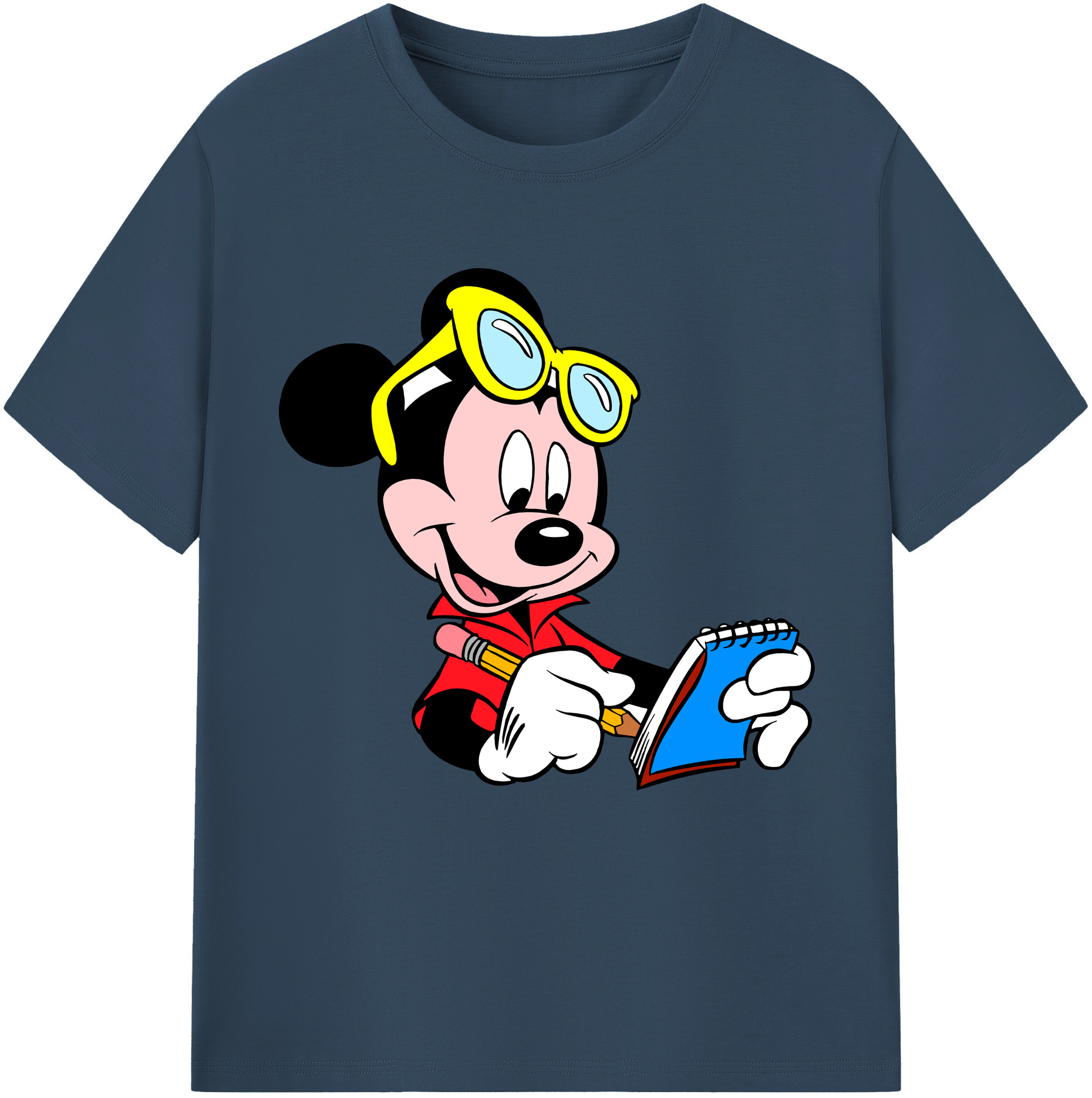 （画像用） ミッキーマウス Mickey Mouse レディースカジュアルプリントTシャツ（綿100％）