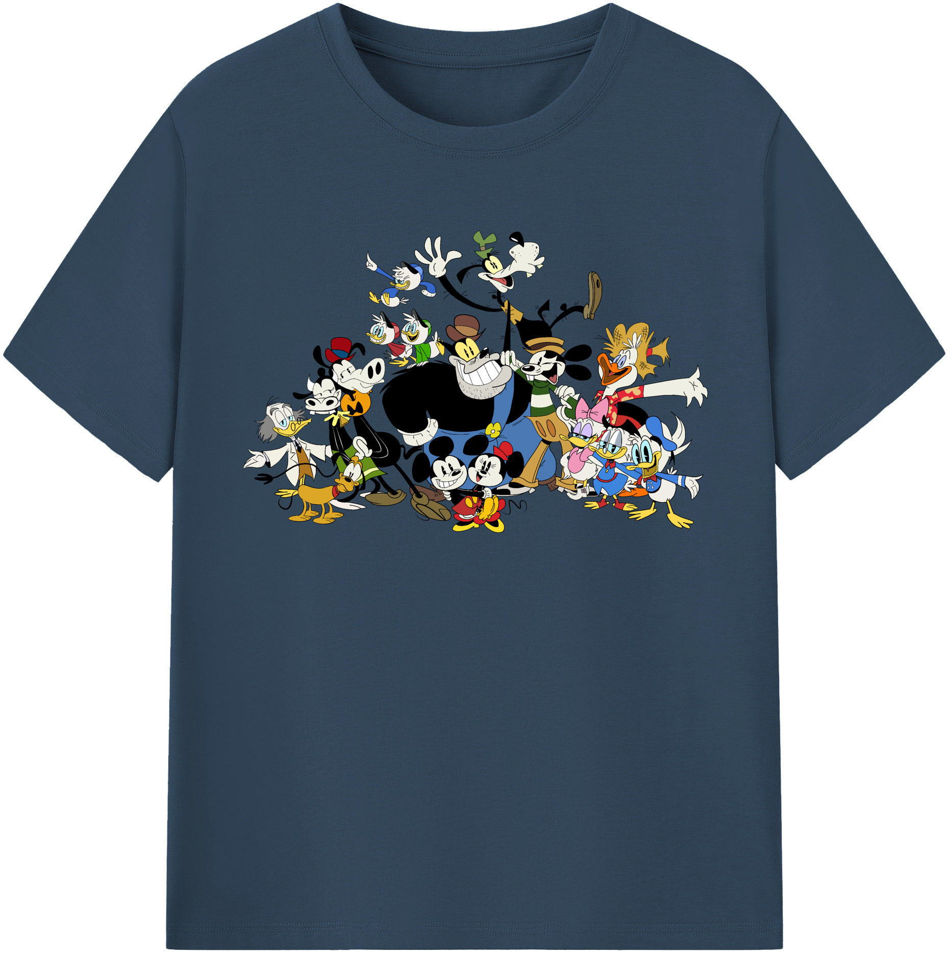 （画像用） ミッキーマウス Mickey Mouse レディースカジュアルプリントTシャツ（綿100％）