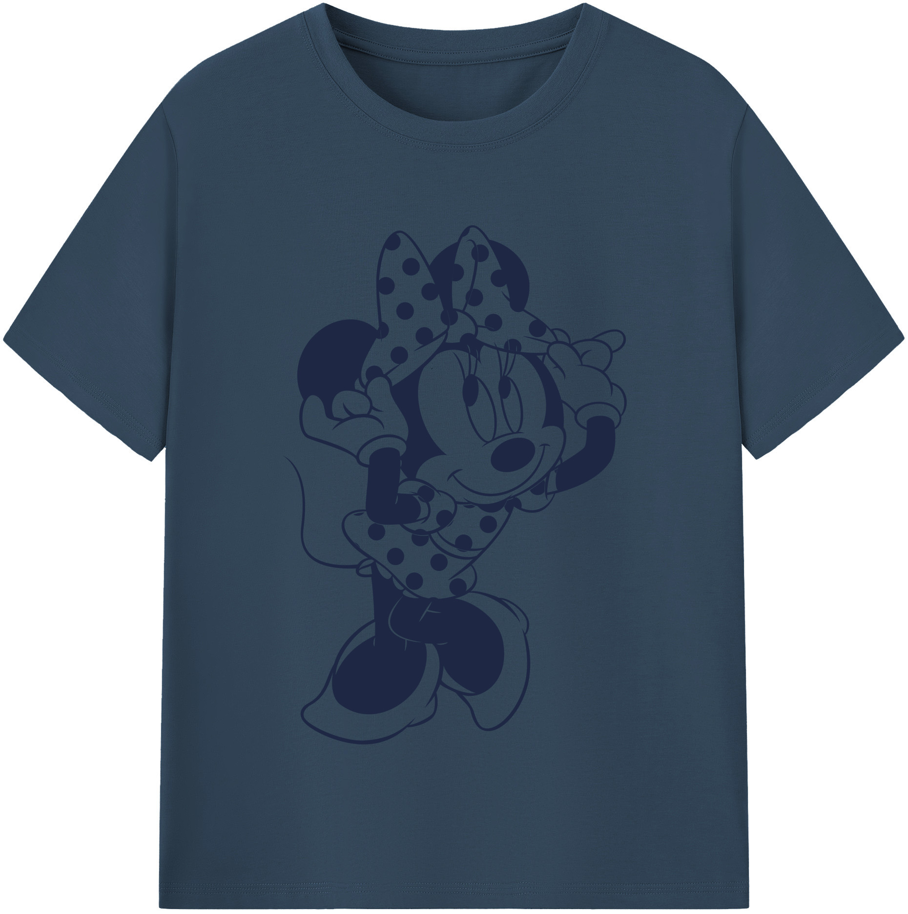 （画像用） ミッキーマウス Mickey Mouse レディースカジュアルプリントTシャツ（綿100％）