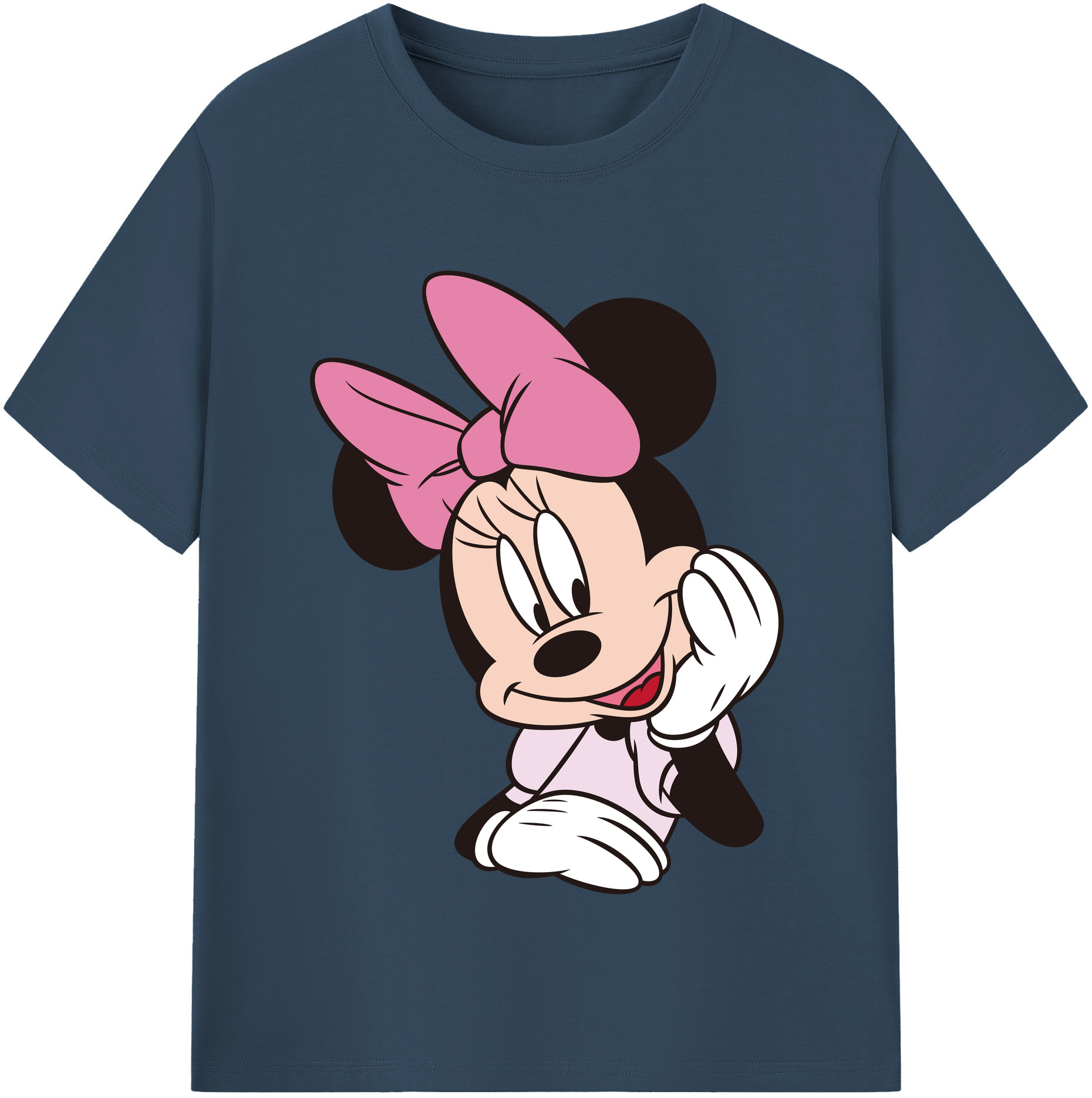 （画像用） ミッキーマウス Mickey Mouse レディースカジュアルプリントTシャツ（綿100％）