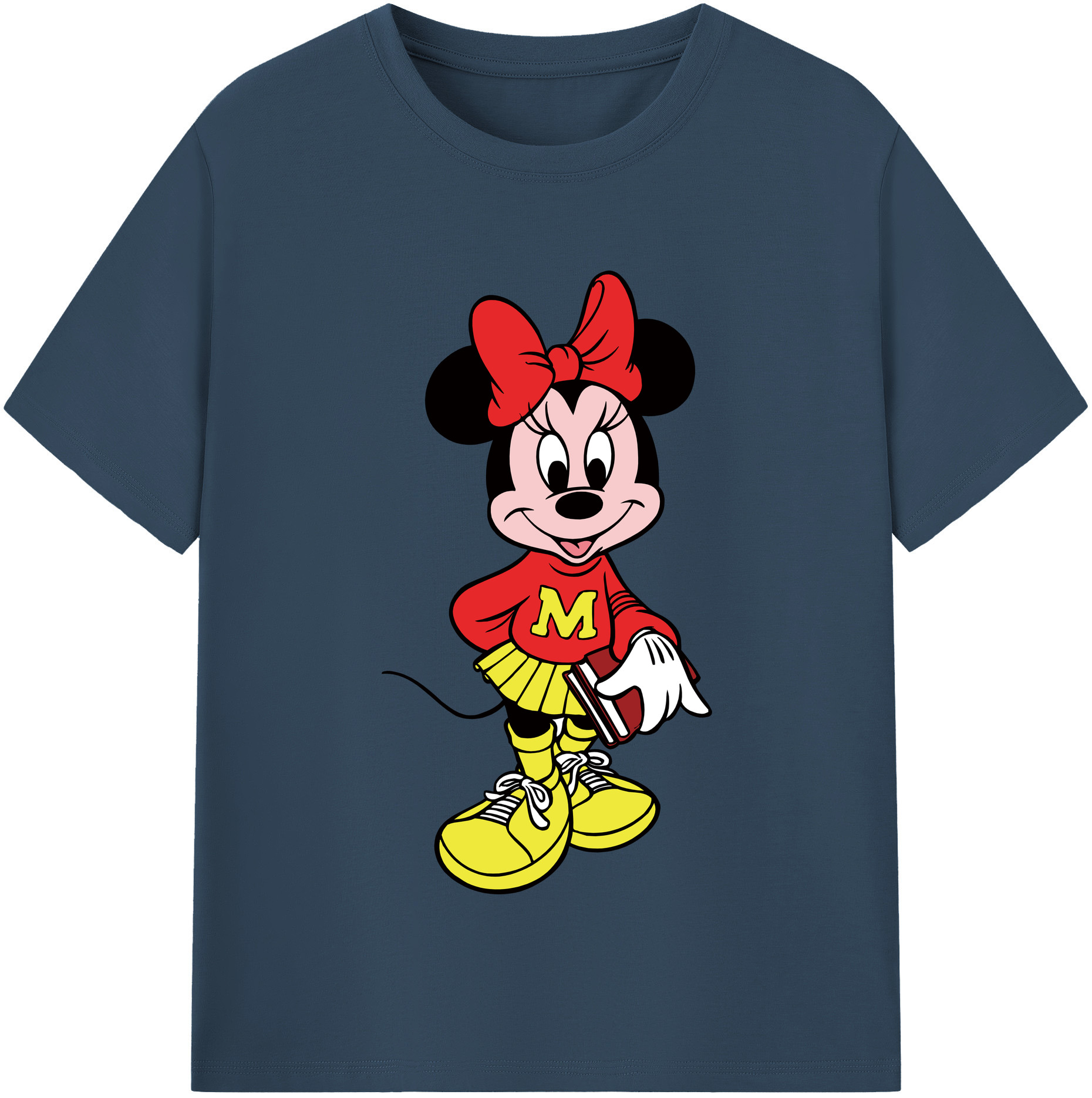 （画像用） ミッキーマウス Mickey Mouse レディースカジュアルプリントTシャツ（綿100％）