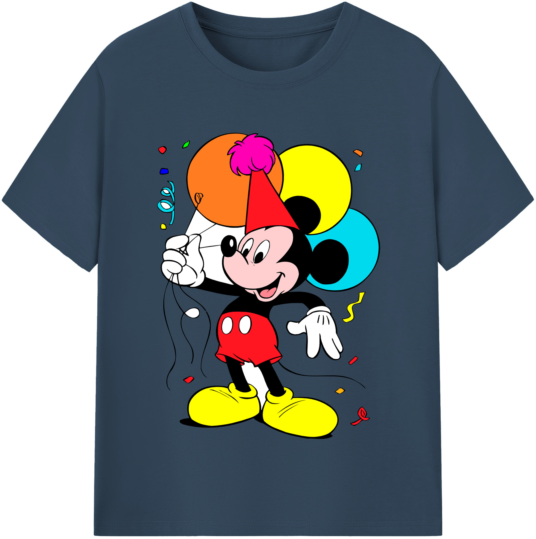 （画像用） ミッキーマウス Mickey Mouse レディースカジュアルプリントTシャツ（綿100％）