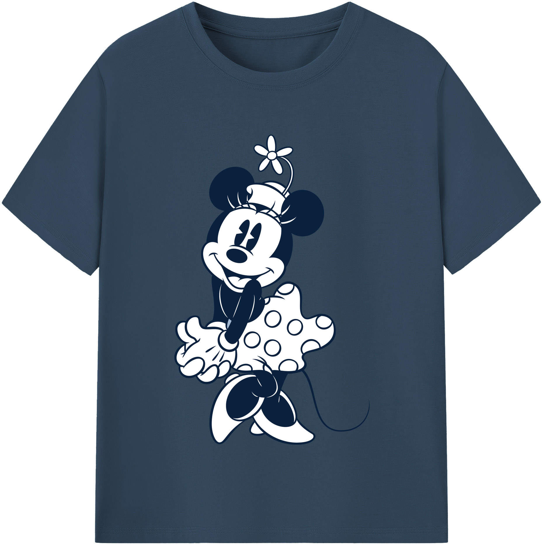 （画像用） ミッキーマウス Mickey Mouse レディースカジュアルプリントTシャツ（綿100％）