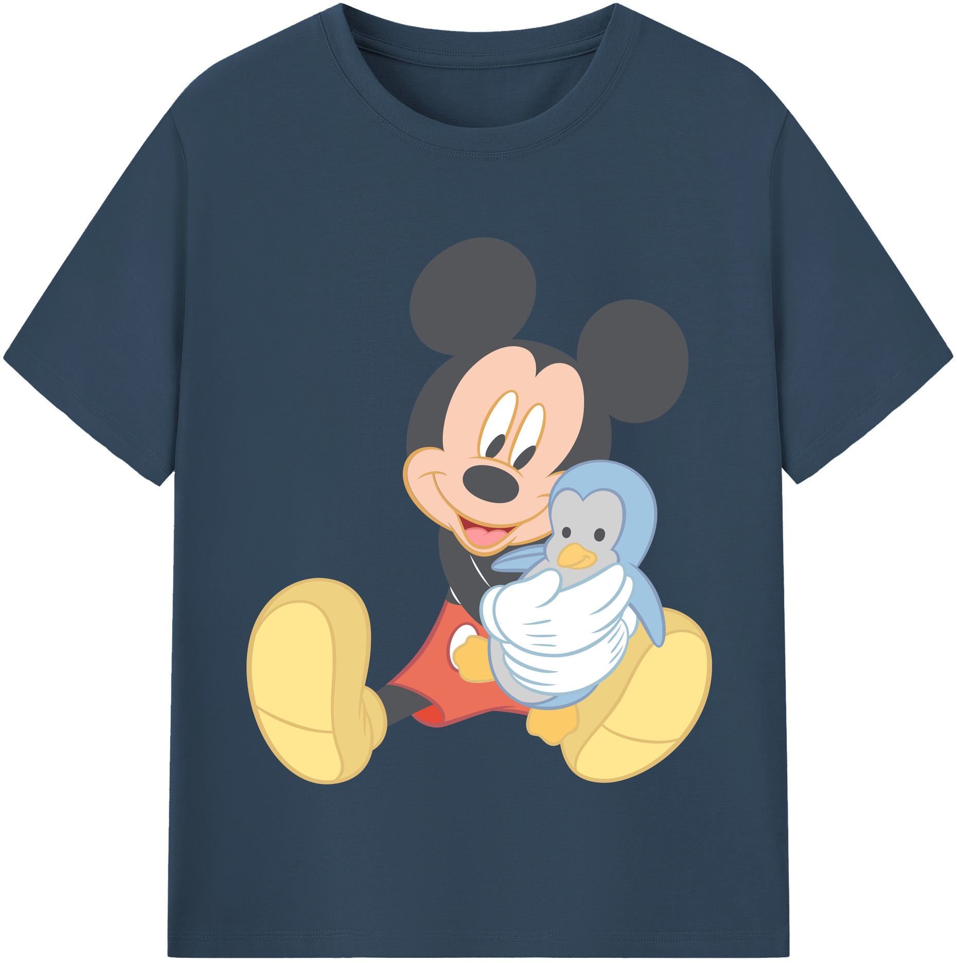 （画像用） ミッキーマウス Mickey Mouse レディースカジュアルプリントTシャツ（綿100％）