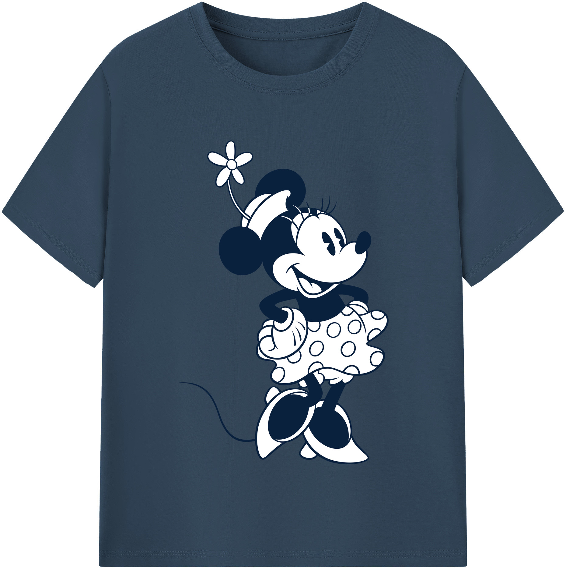 （画像用） ミッキーマウス Mickey Mouse レディースカジュアルプリントTシャツ（綿100％）