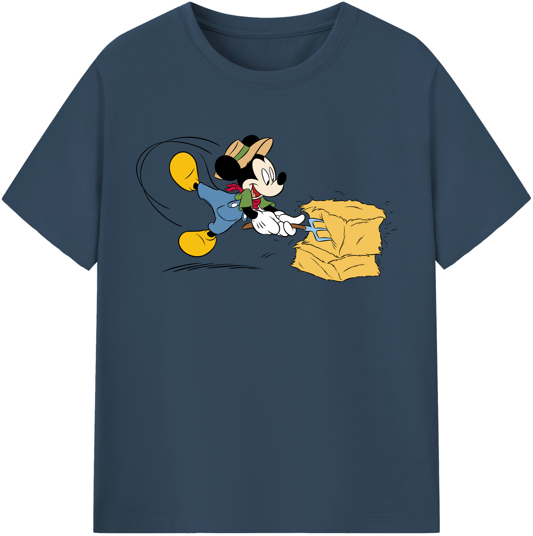 （画像用） ミッキーマウス Mickey Mouse レディースカジュアルプリントTシャツ（綿100％）