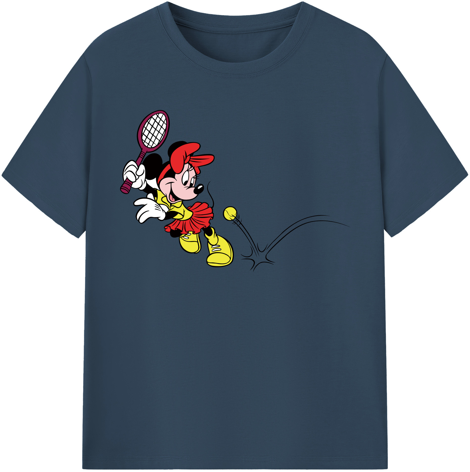 （画像用） ミッキーマウス Mickey Mouse レディースカジュアルプリントTシャツ（綿100％）
