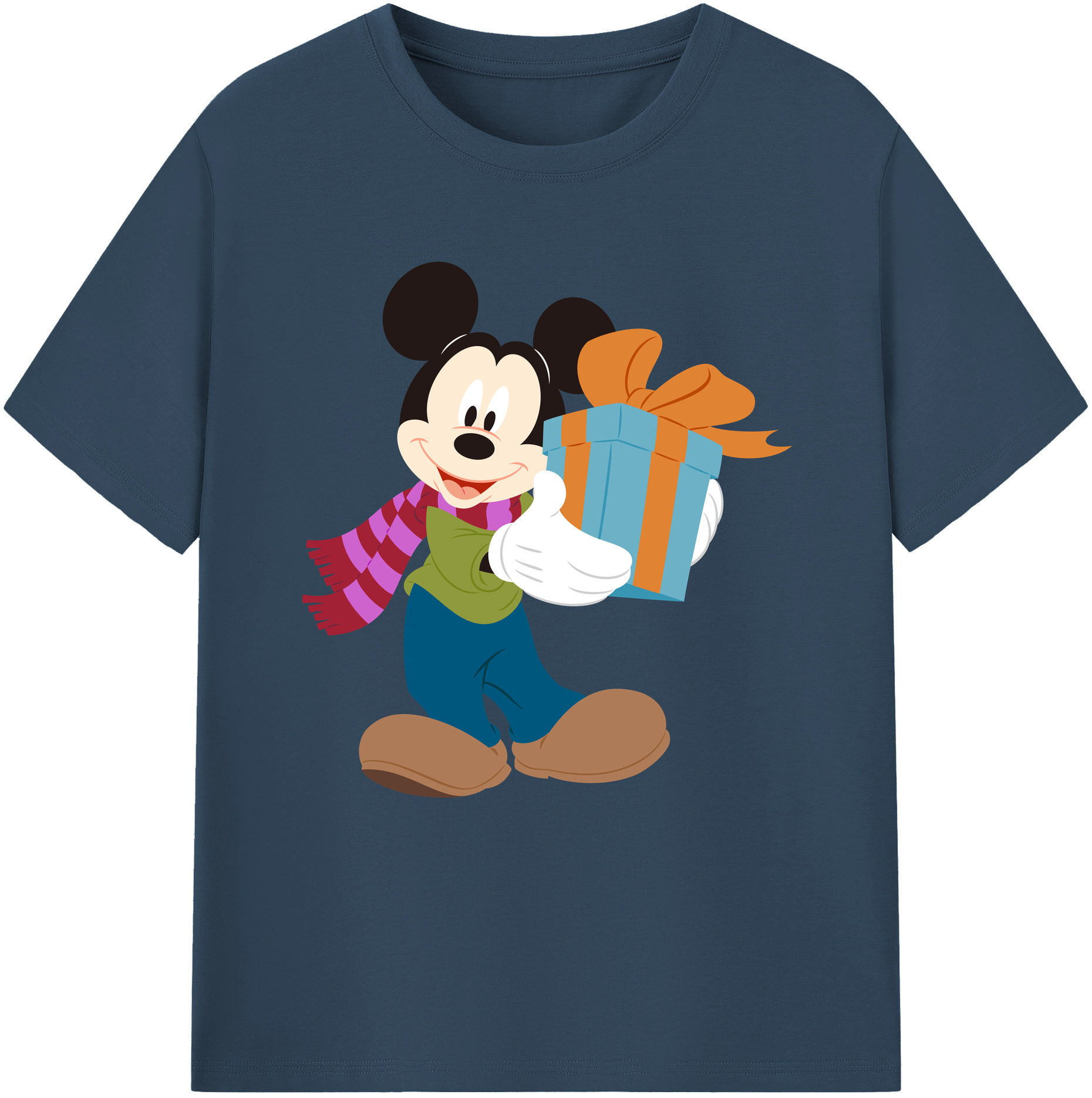 （画像用） ミッキーマウス Mickey Mouse レディースカジュアルプリントTシャツ（綿100％）