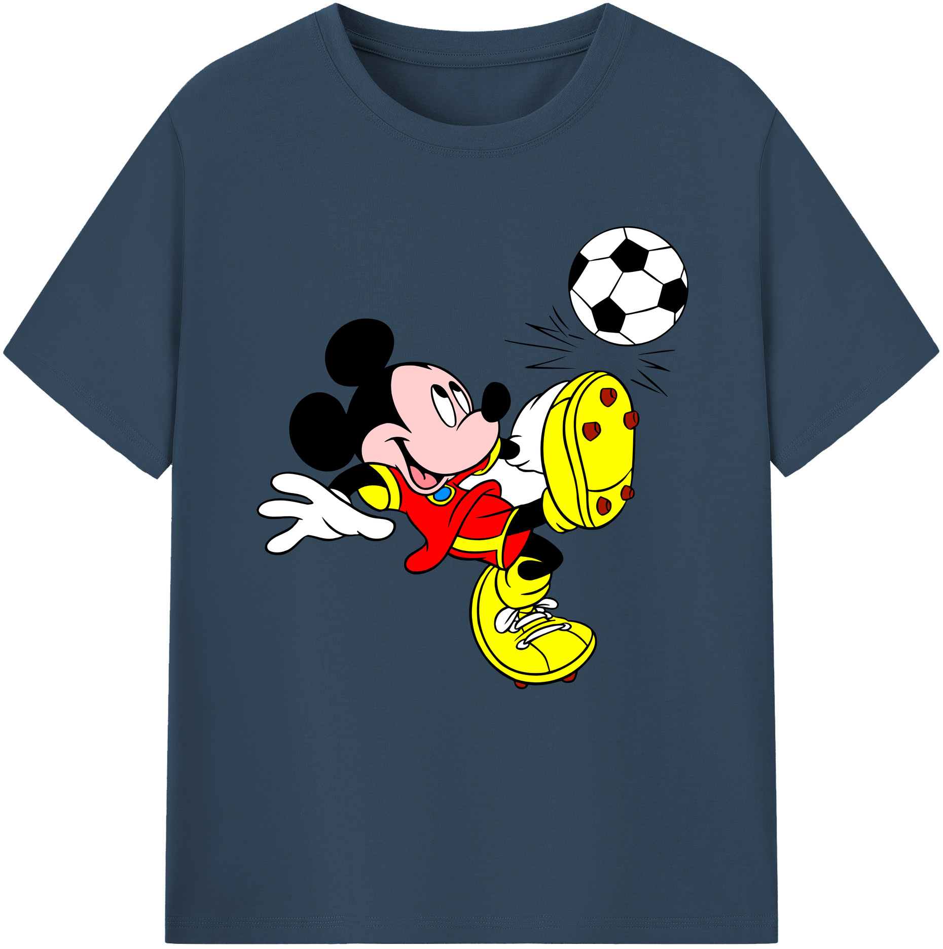 （画像用） ミッキーマウス Mickey Mouse レディースカジュアルプリントTシャツ（綿100％）