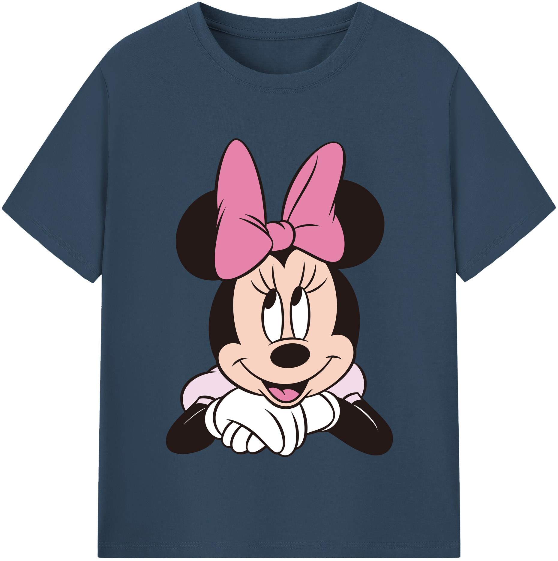 （画像用） ミッキーマウス Mickey Mouse レディースカジュアルプリントTシャツ（綿100％）
