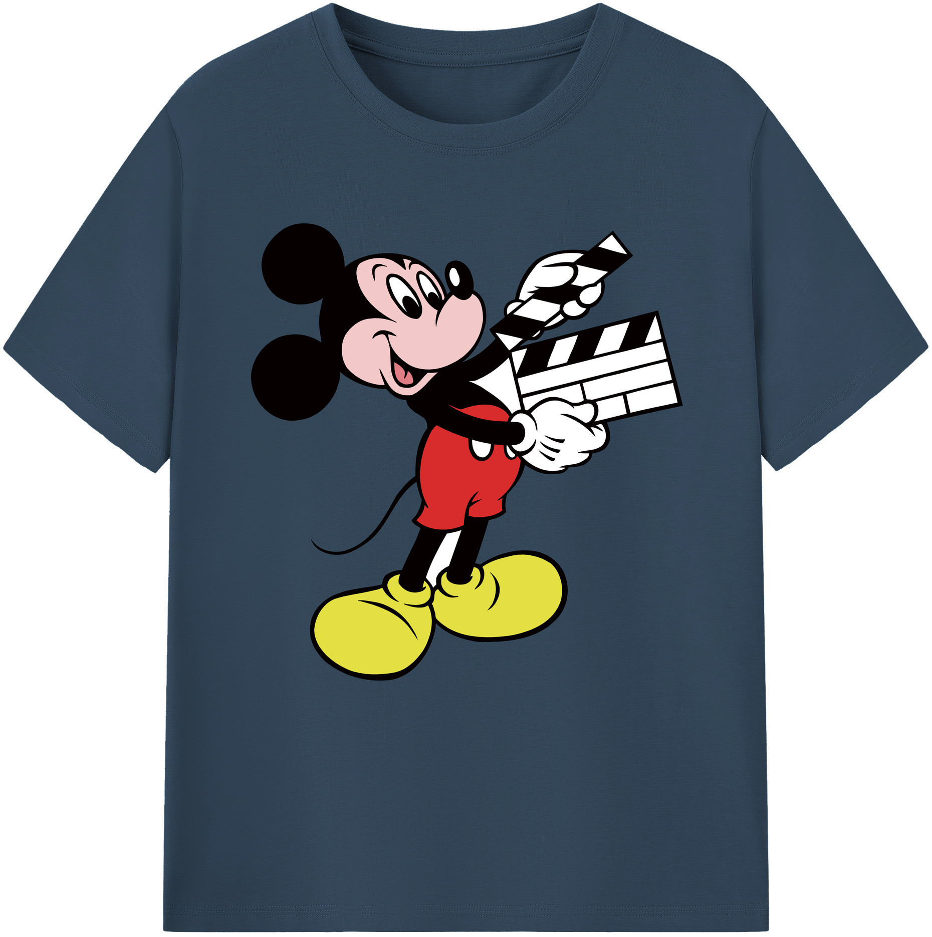 （画像用） ミッキーマウス Mickey Mouse レディースカジュアルプリントTシャツ（綿100％）
