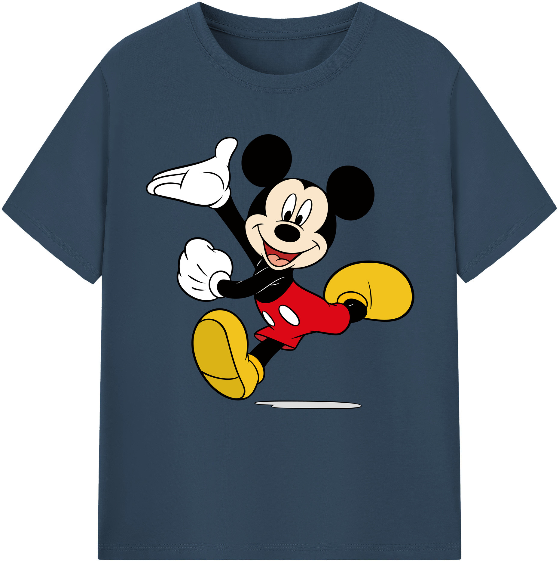 （画像用） ミッキーマウス Mickey Mouse レディースカジュアルプリントTシャツ（綿100％）