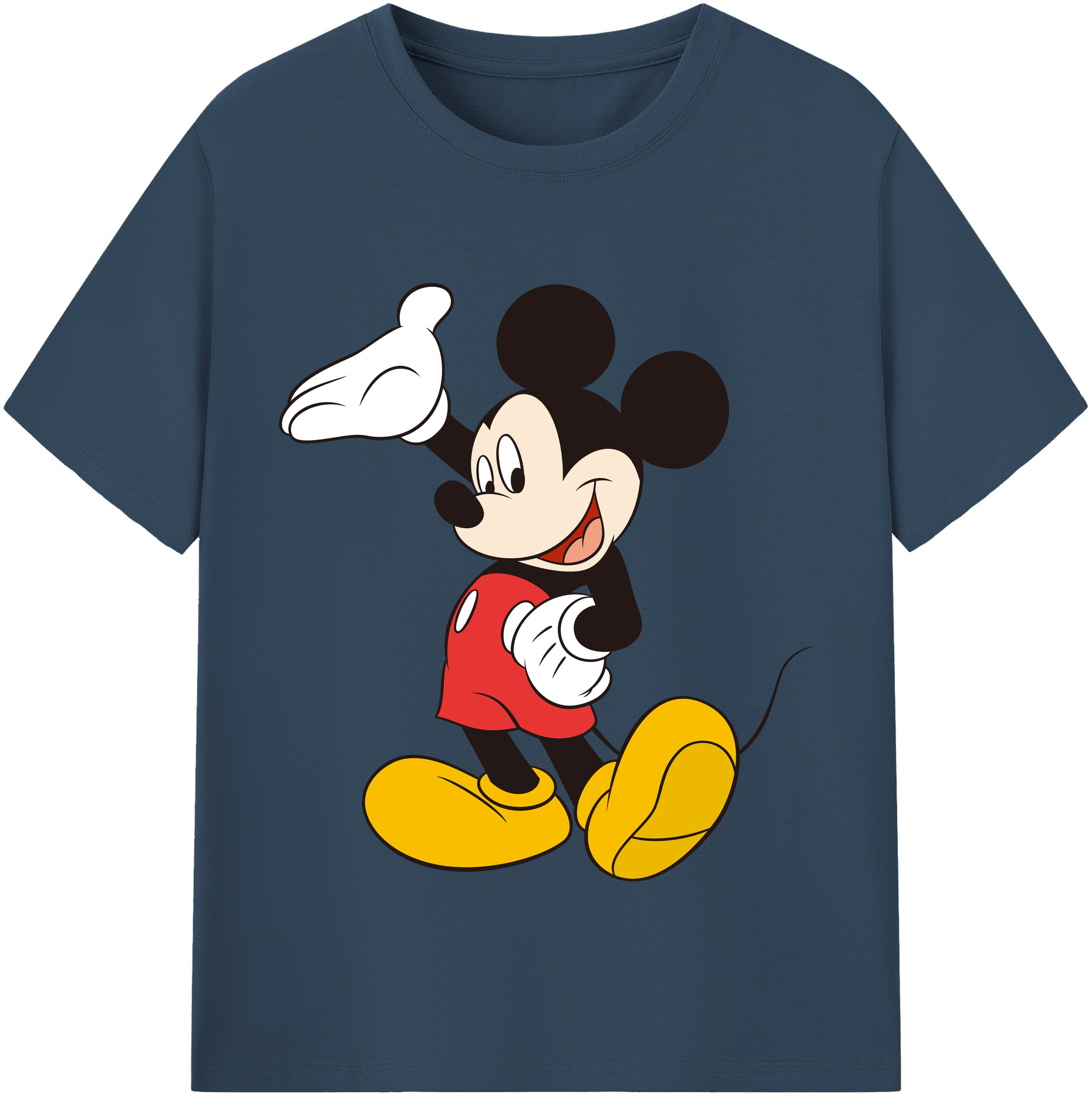 （画像用） ミッキーマウス Mickey Mouse レディースカジュアルプリントTシャツ（綿100％）