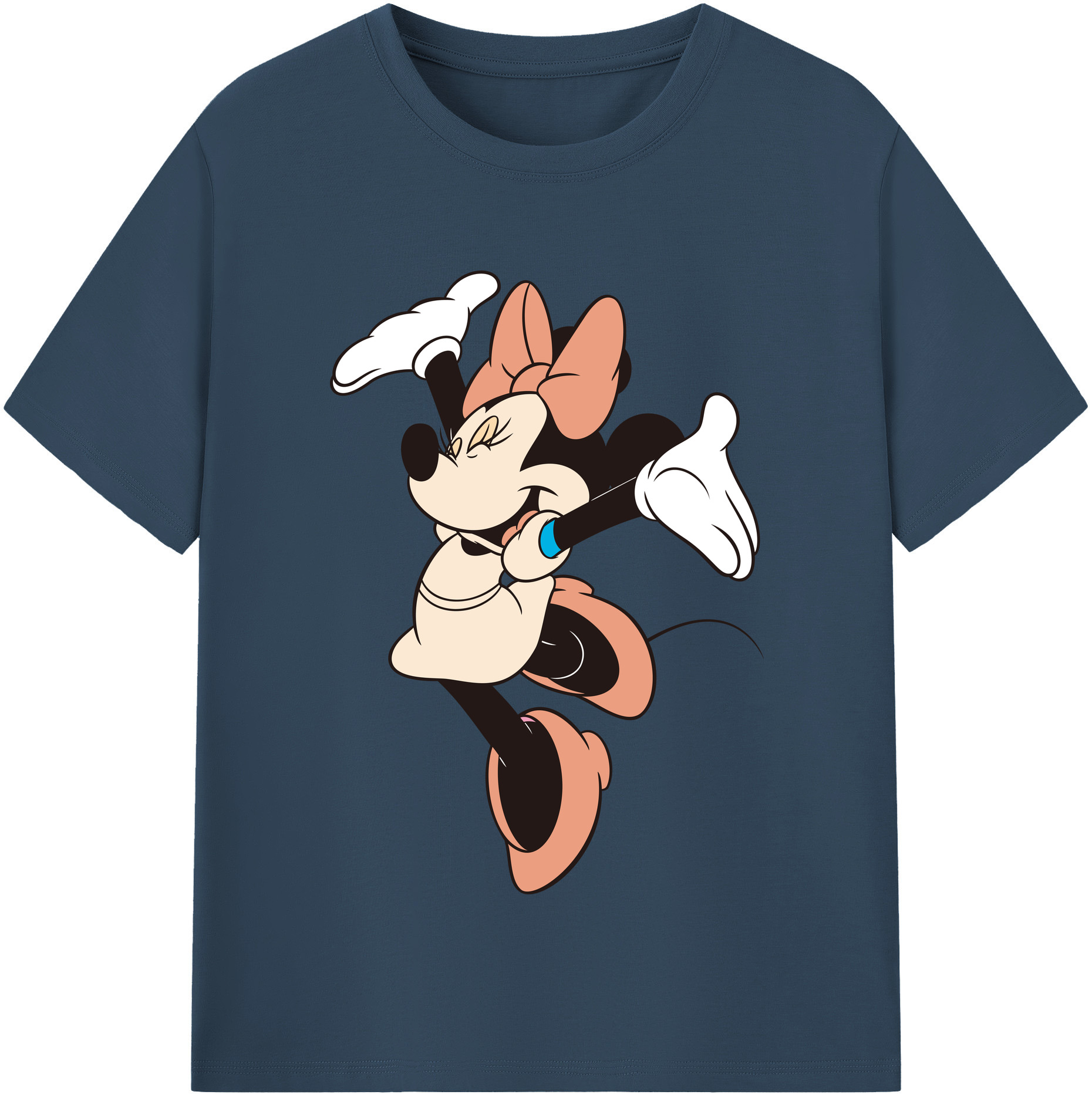 （画像用） ミッキーマウス Mickey Mouse レディースカジュアルプリントTシャツ（綿100％）