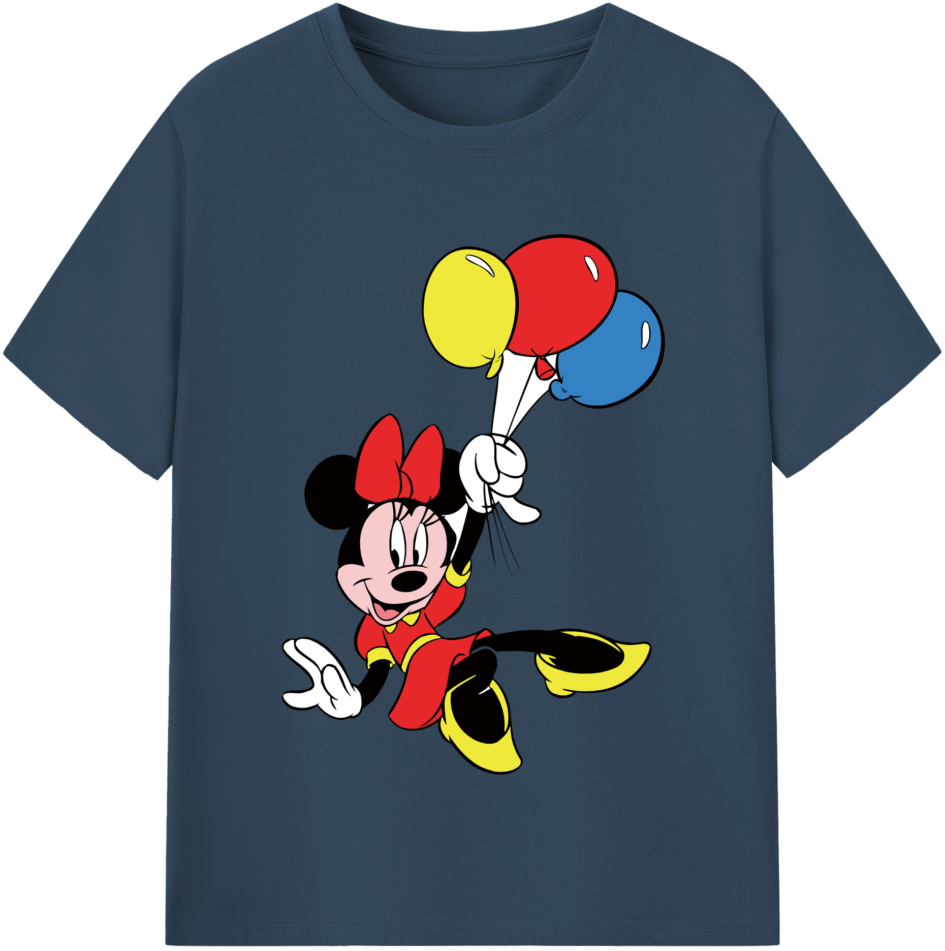 （画像用） ミッキーマウス Mickey Mouse レディースカジュアルプリントTシャツ（綿100％）